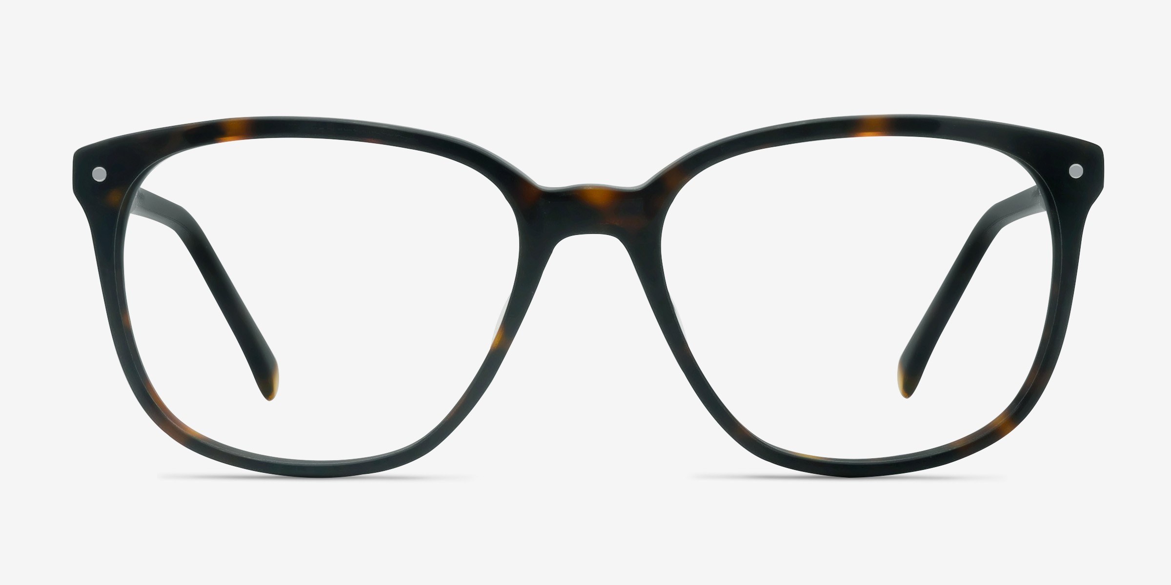 Lisbon Écaille Noire AcétateMontures de lunettes de vue d'EyeBuyDirect, Vue de Face