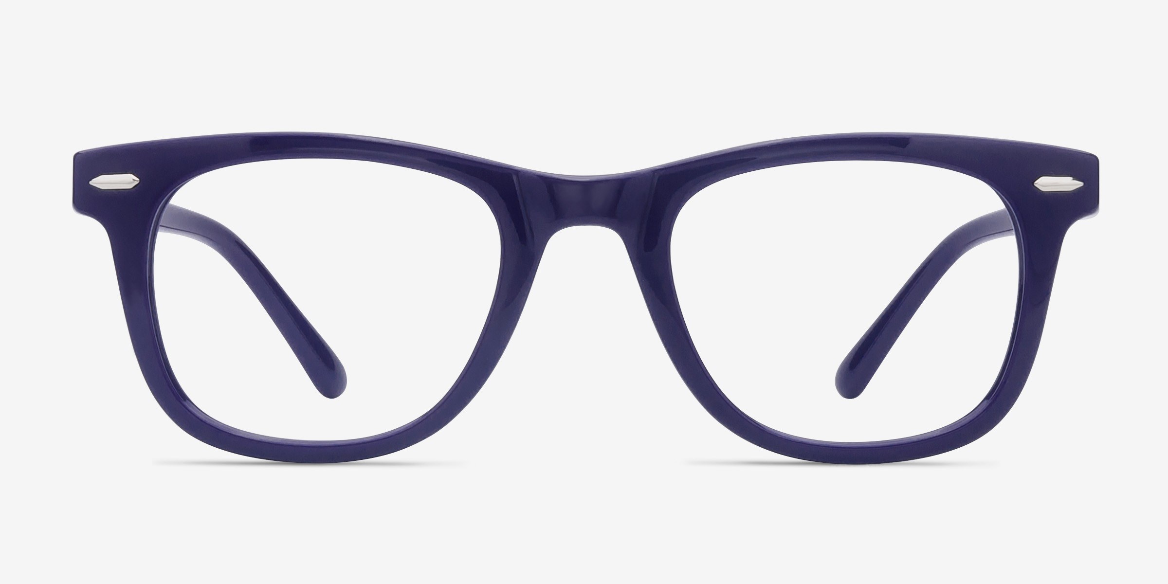 Flurries Bleu marine PlastiqueMontures de lunettes de vue d'EyeBuyDirect, Vue de Face