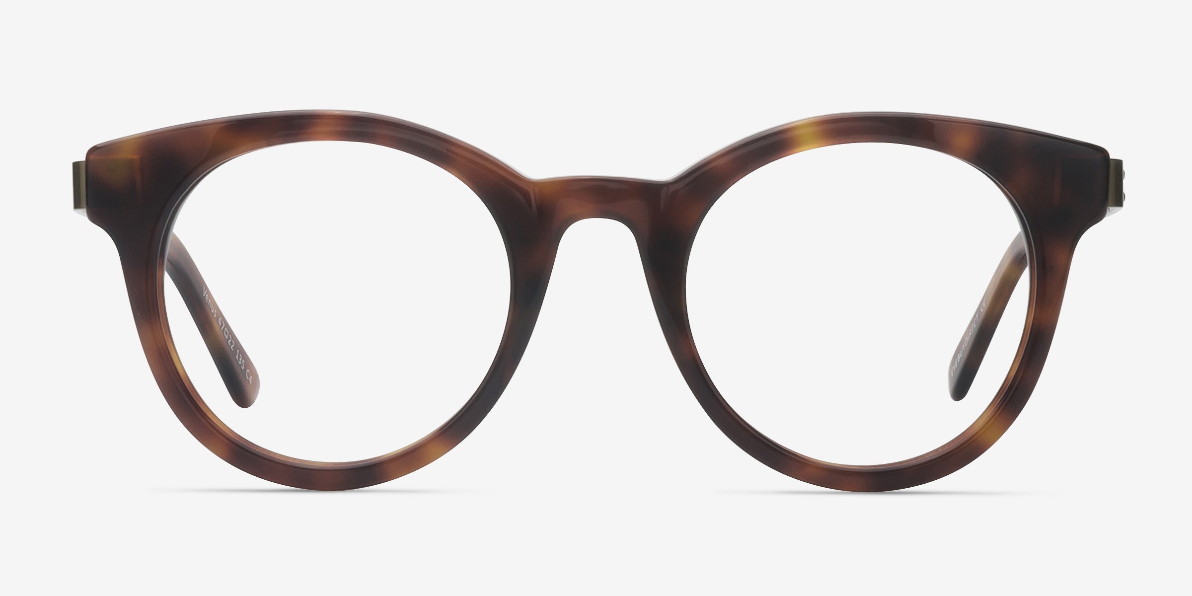 Venus Brown Tortoise AcétateMontures de lunettes de vue d'EyeBuyDirect, Vue de Face