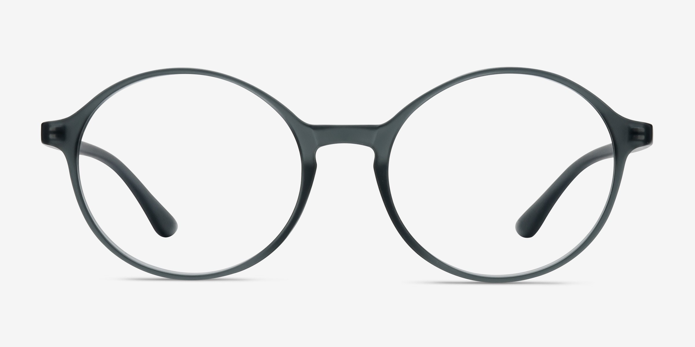 Poetic Matte Gray PlastiqueMontures de lunettes de vue d'EyeBuyDirect, Vue de Face