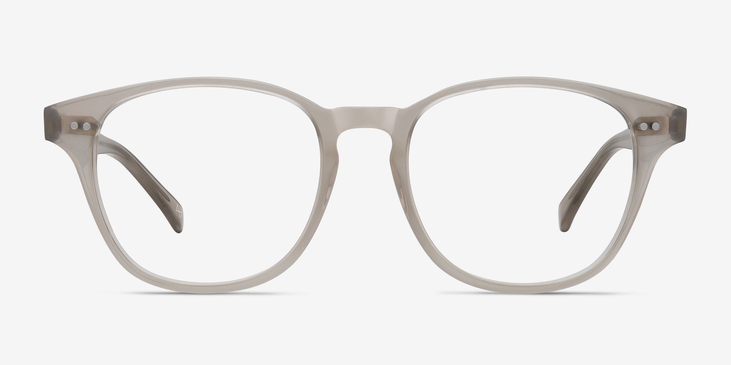 Lucid Clear Gray AcétateMontures de lunettes de vue d'EyeBuyDirect, Vue de Face
