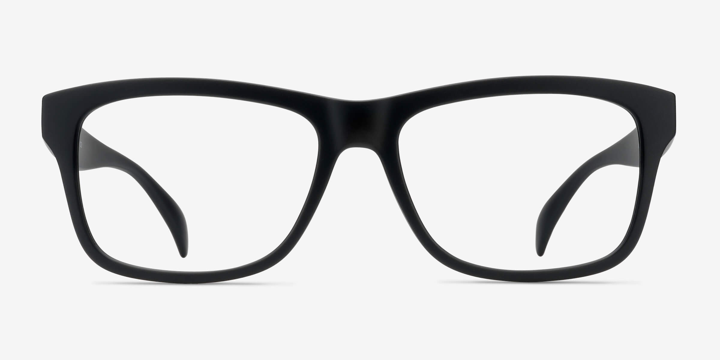 Gamble Matte Black PlastiqueMontures de lunettes de vue d'EyeBuyDirect, Vue de Face