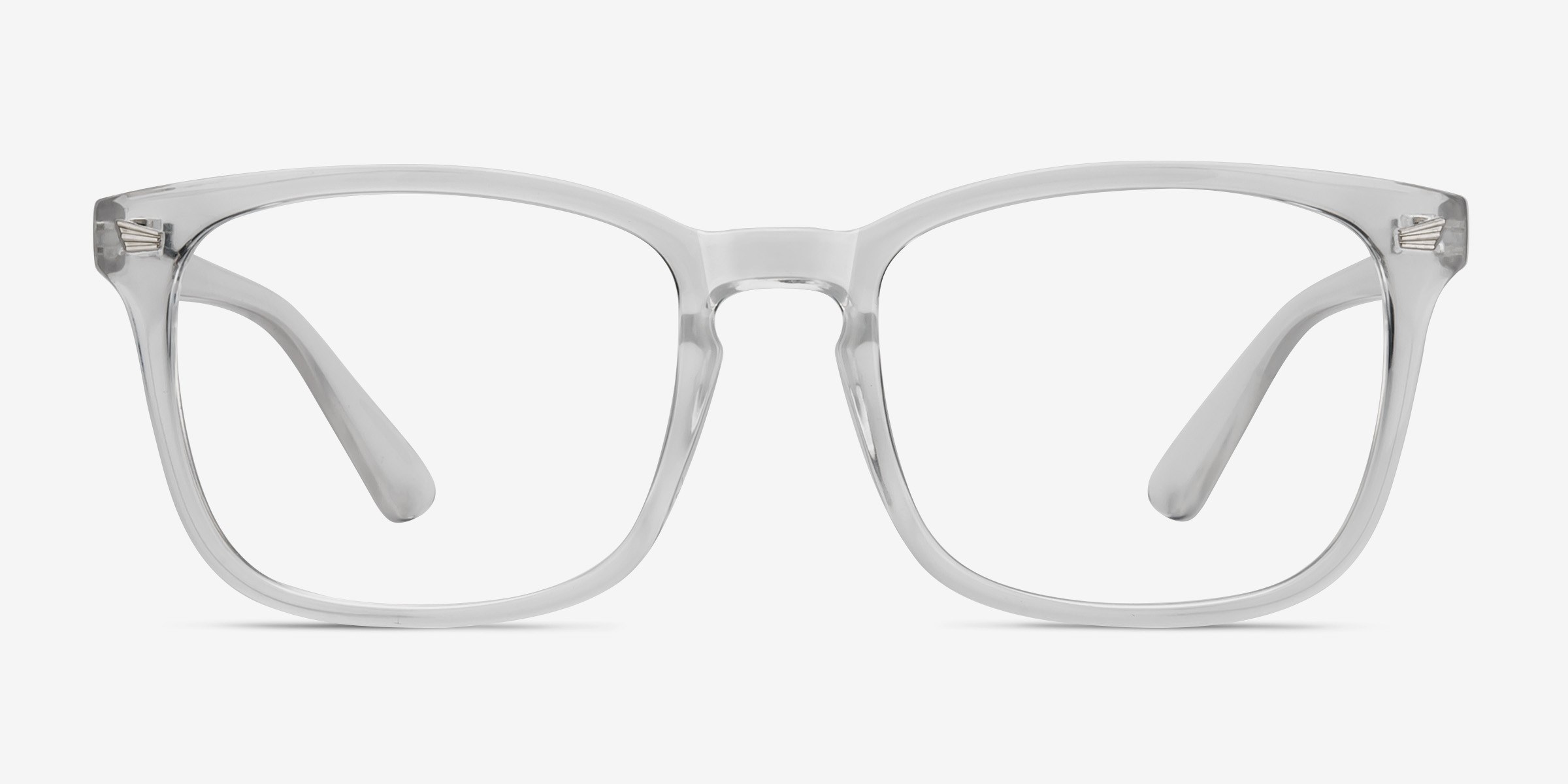 Uptown Transparent PlastiqueMontures de lunettes de vue d'EyeBuyDirect, Vue de Face