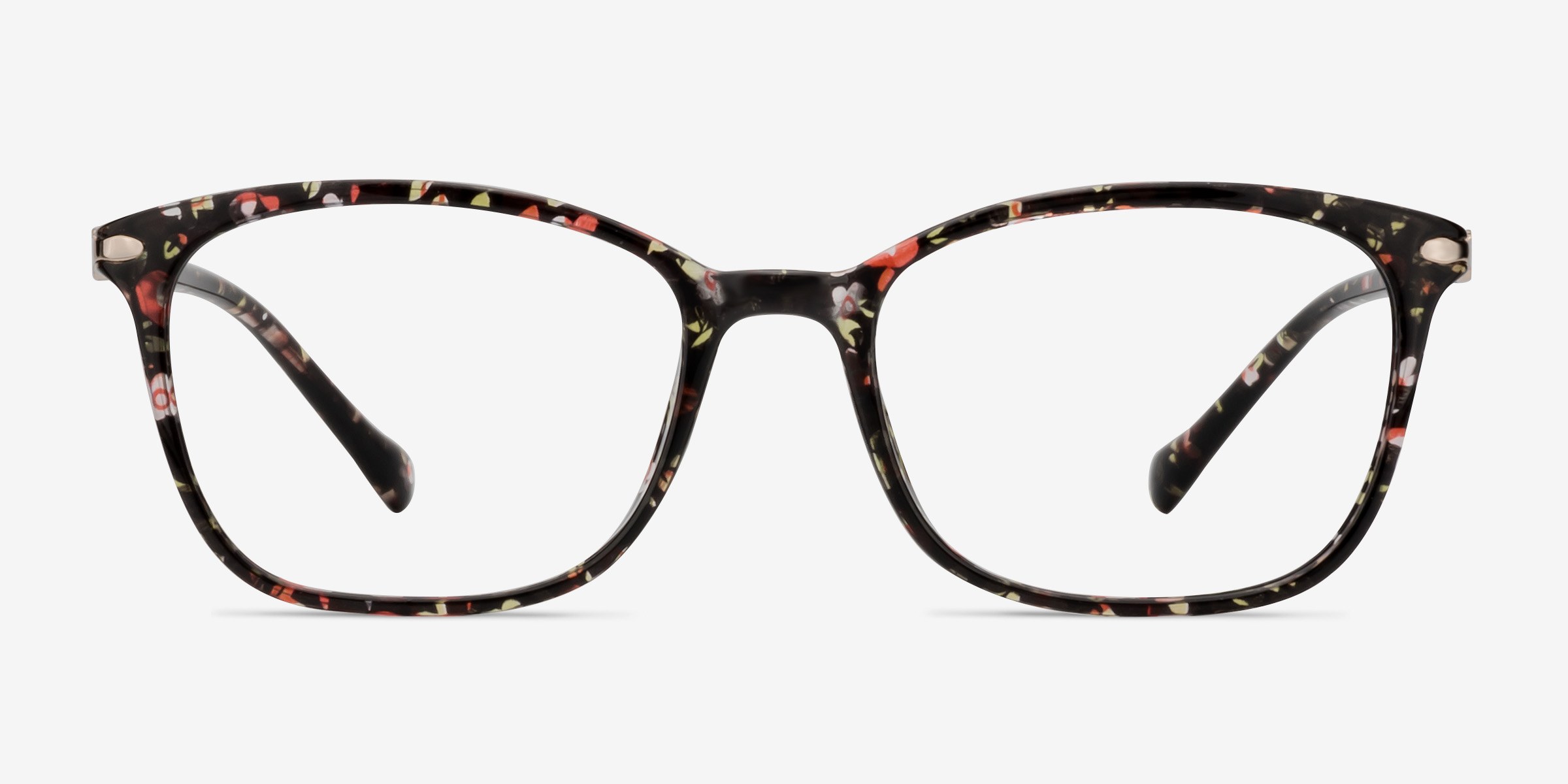 Nola Pink Floral PlastiqueMontures de lunettes de vue d'EyeBuyDirect, Vue de Face