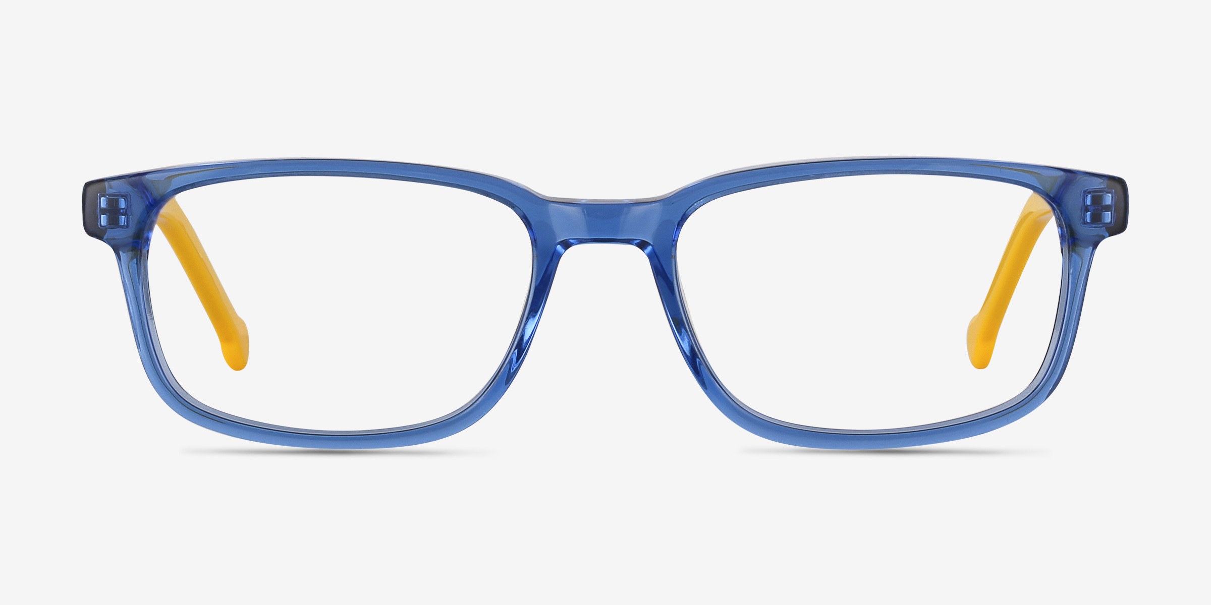 Totes Blue Clear AcétateMontures de lunettes de vue d'EyeBuyDirect, Vue de Face