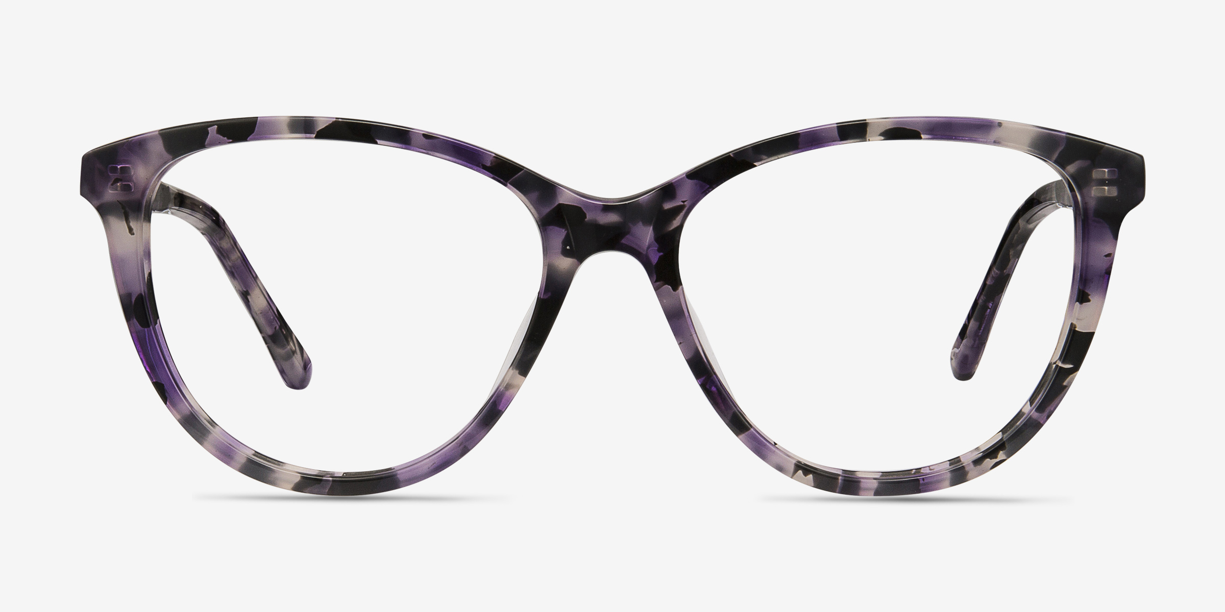 Lancet Purple Floral AcétateMontures de lunettes de vue d'EyeBuyDirect, Vue de Face