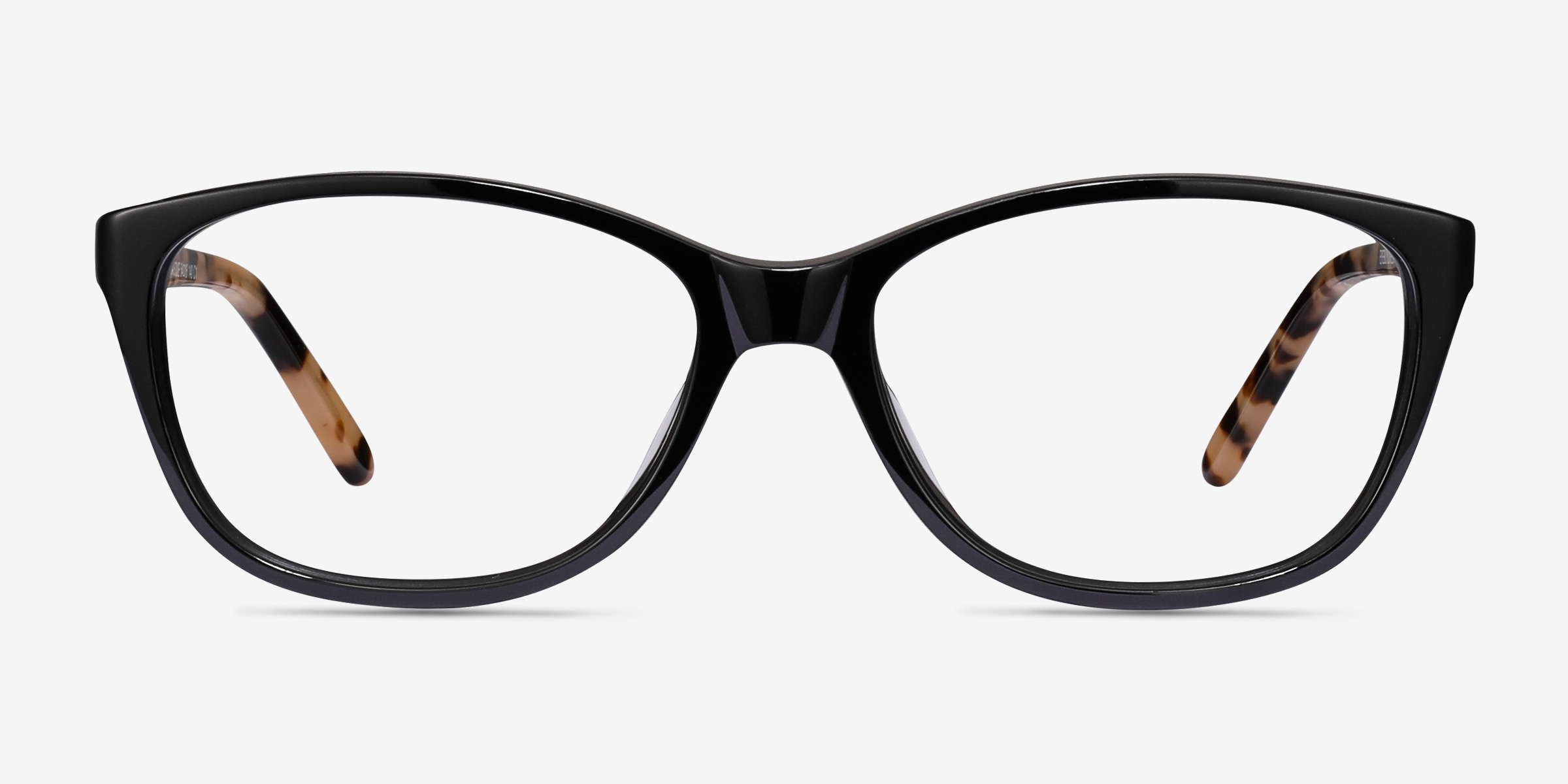 Masque Noir AcétateMontures de lunettes de vue d'EyeBuyDirect, Vue de Face