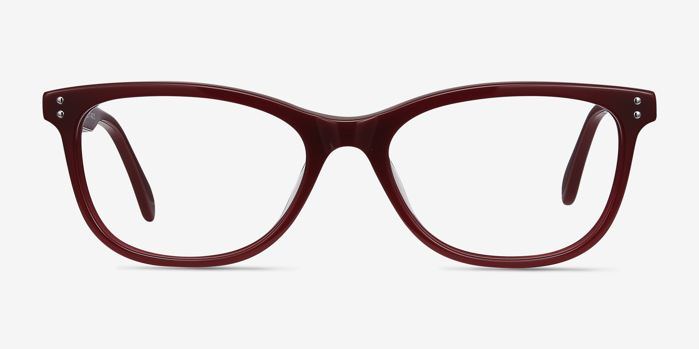 Prodigy Burgundy AcétateMontures de lunettes de vue d'EyeBuyDirect, Vue de Face