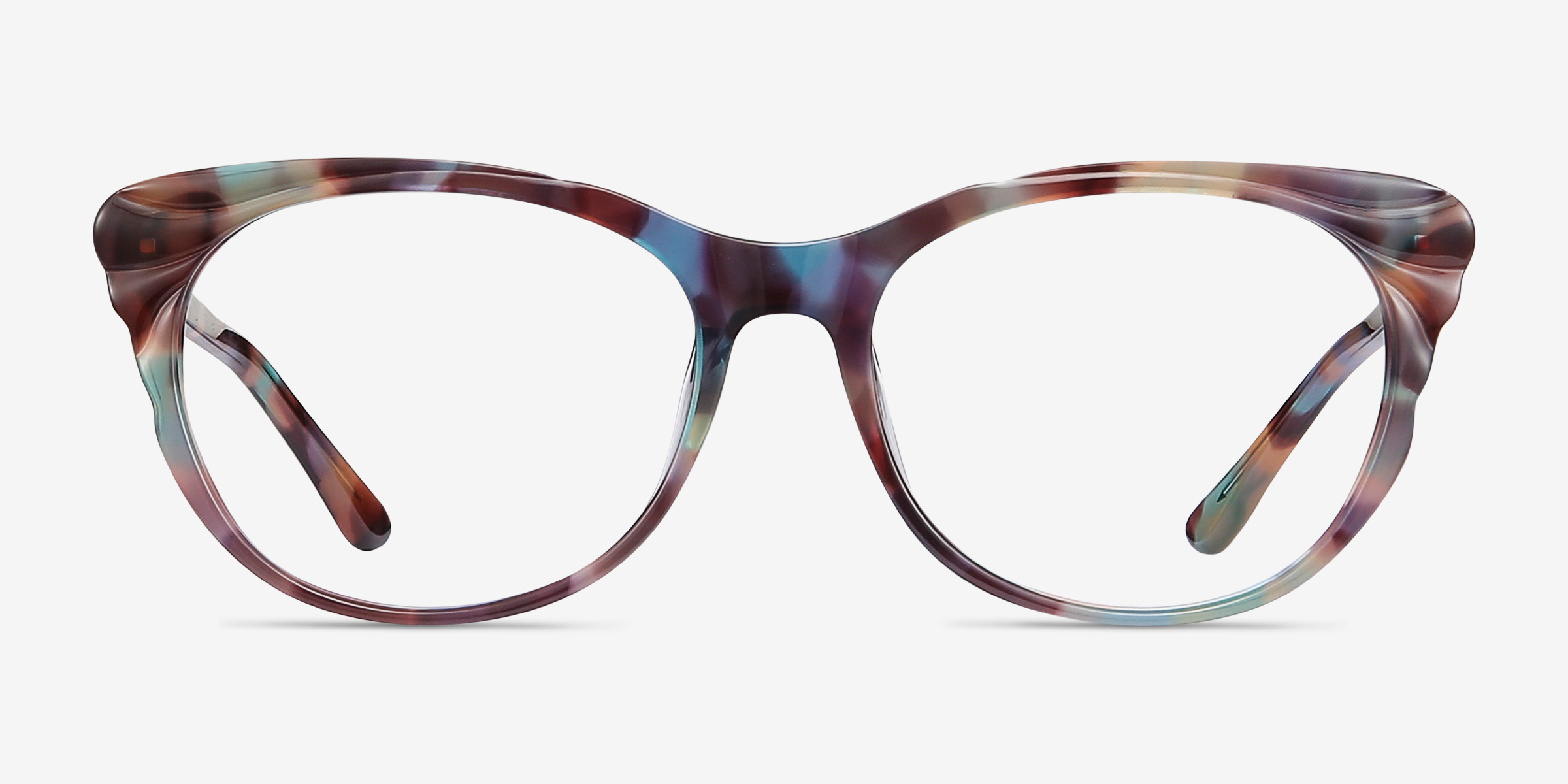 Mariposa Fleuries AcétateMontures de lunettes de vue d'EyeBuyDirect, Vue de Face