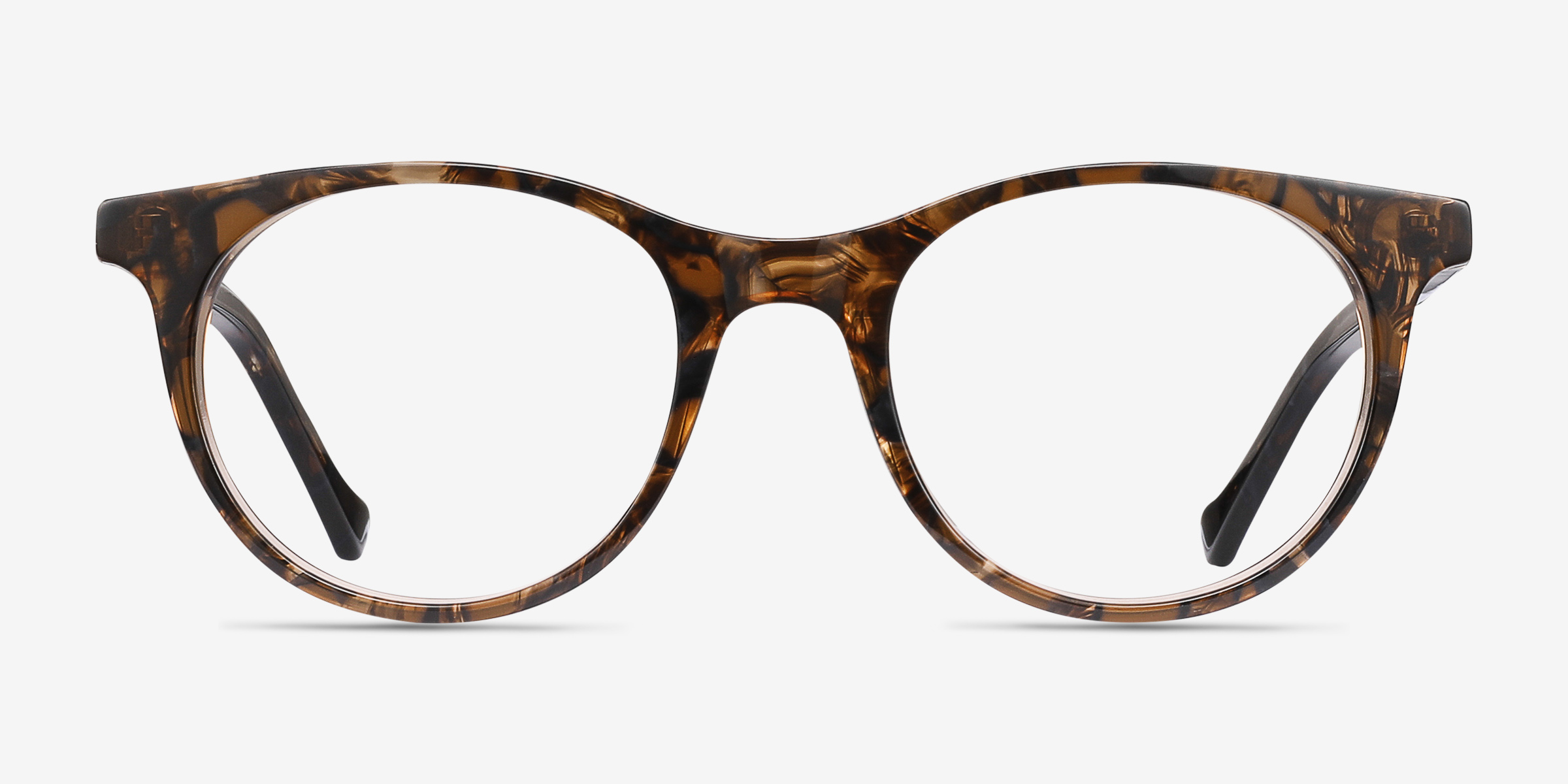 Delle Brown Floral AcétateMontures de lunettes de vue d'EyeBuyDirect, Vue de Face
