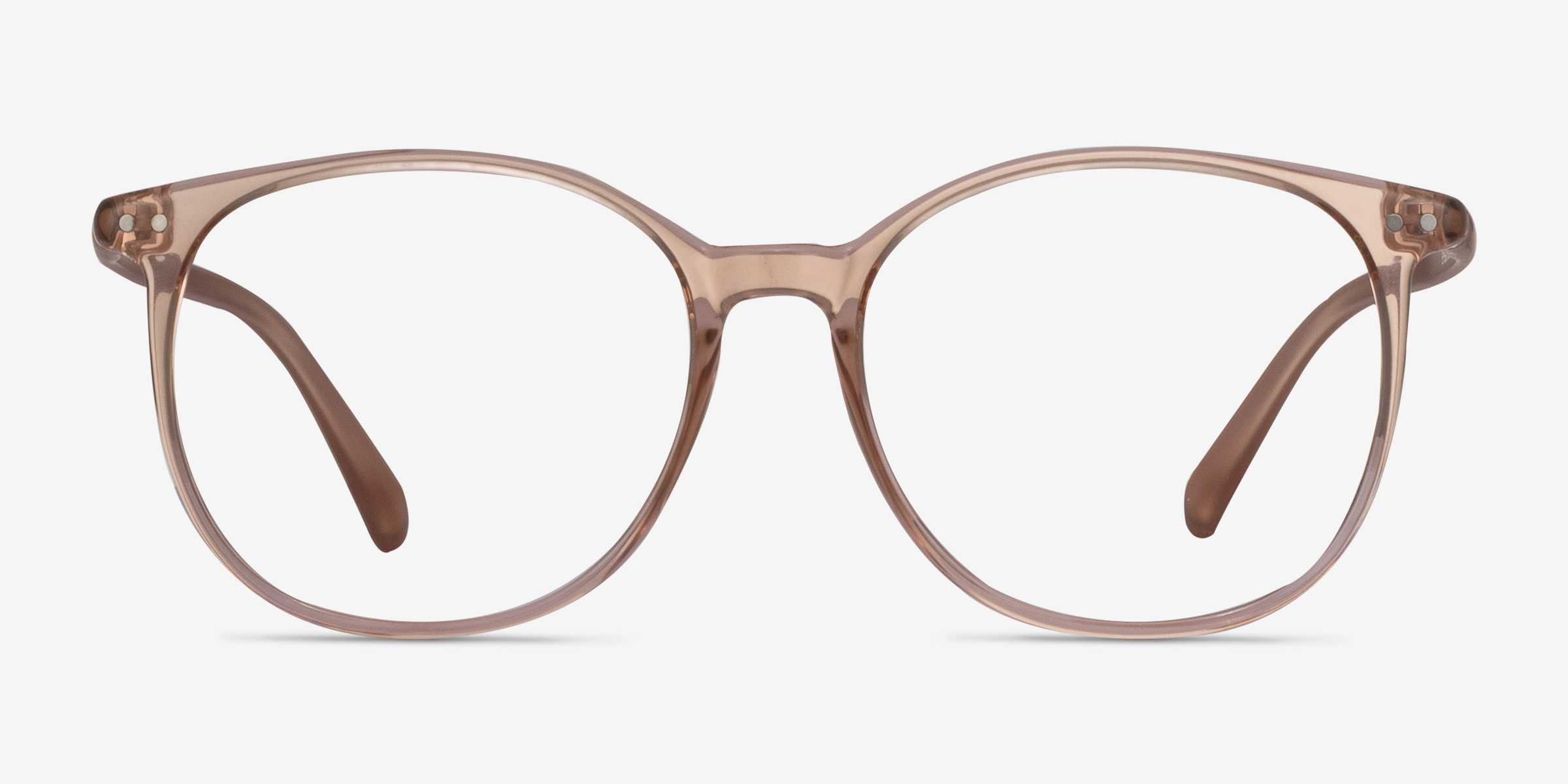 Lucia Champagne PlastiqueMontures de lunettes de vue d'EyeBuyDirect, Vue de Face