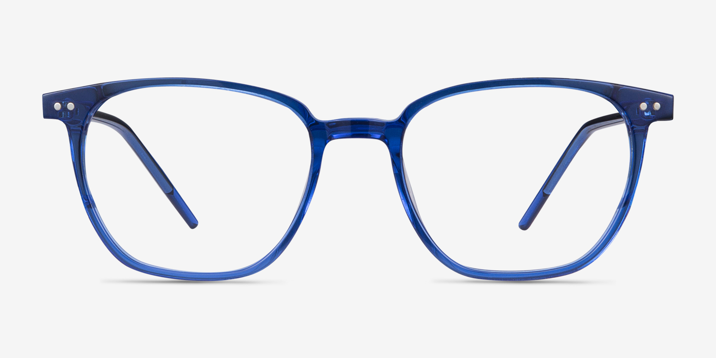 Regalia Bleu AcétateMontures de lunettes de vue d'EyeBuyDirect, Vue de Face