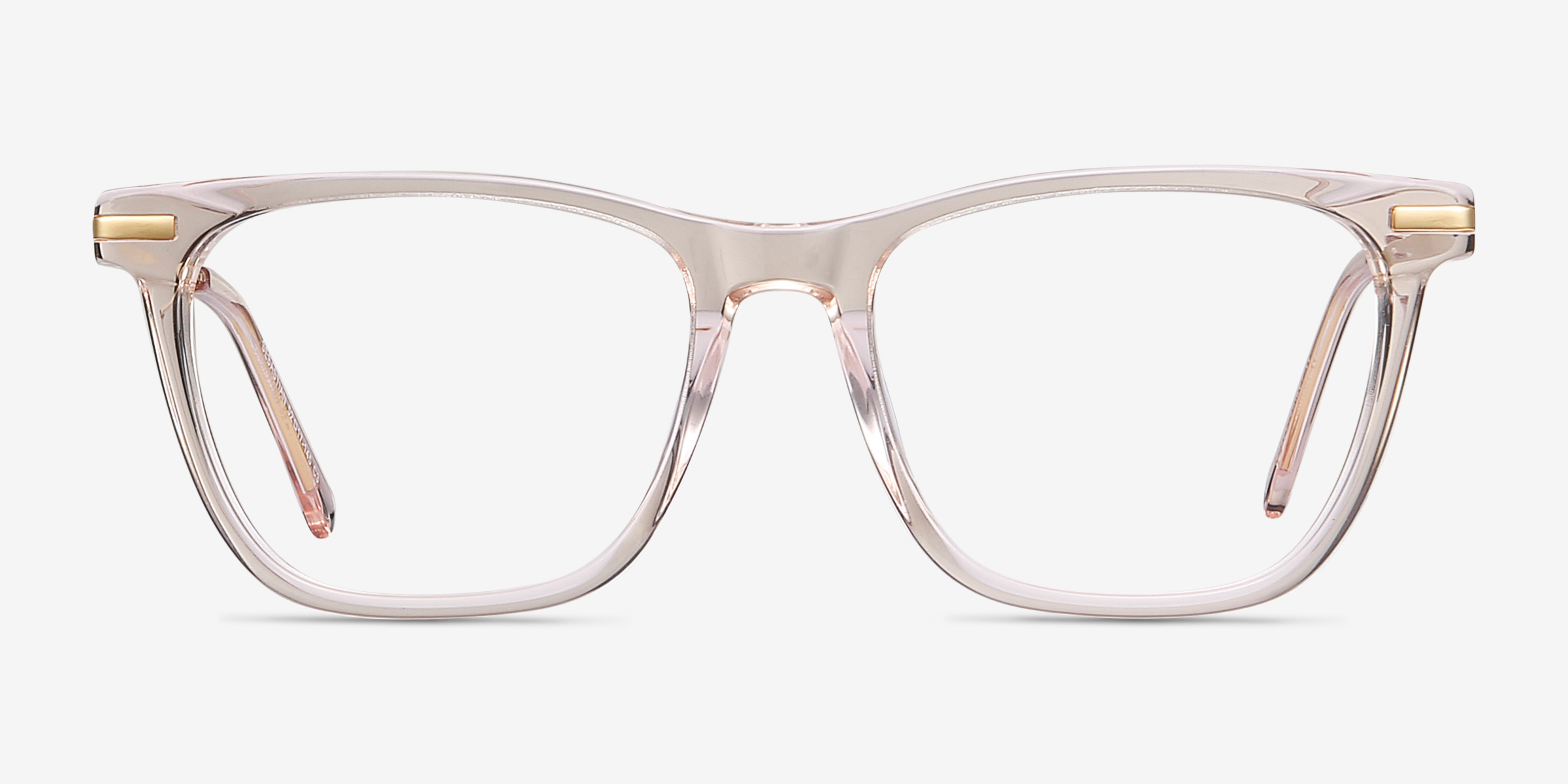 Sebastian Or rose Acetate-metalMontures de lunettes de vue d'EyeBuyDirect, Vue de Face
