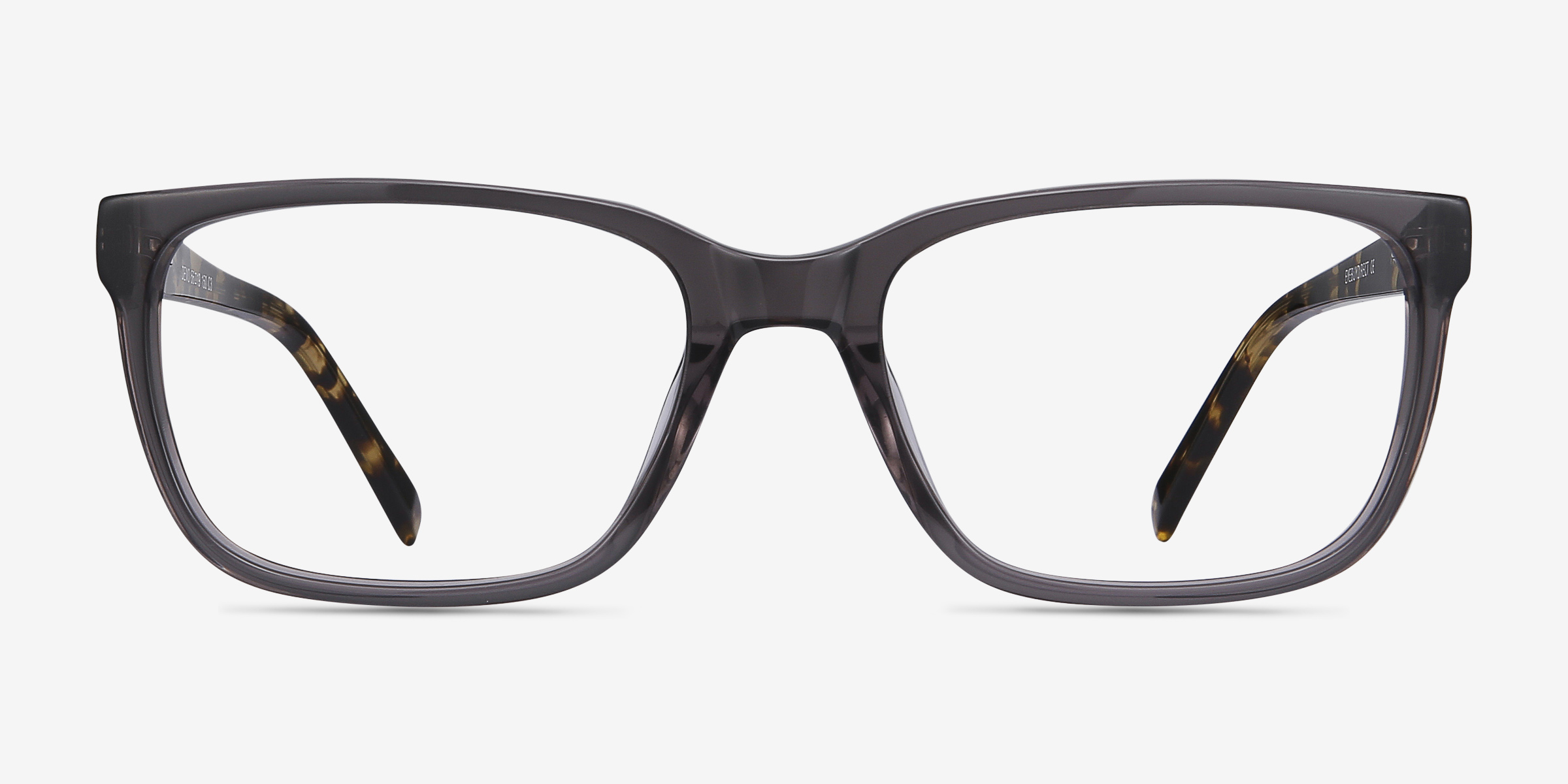 Demo Gris AcétateMontures de lunettes de vue d'EyeBuyDirect, Vue de Face