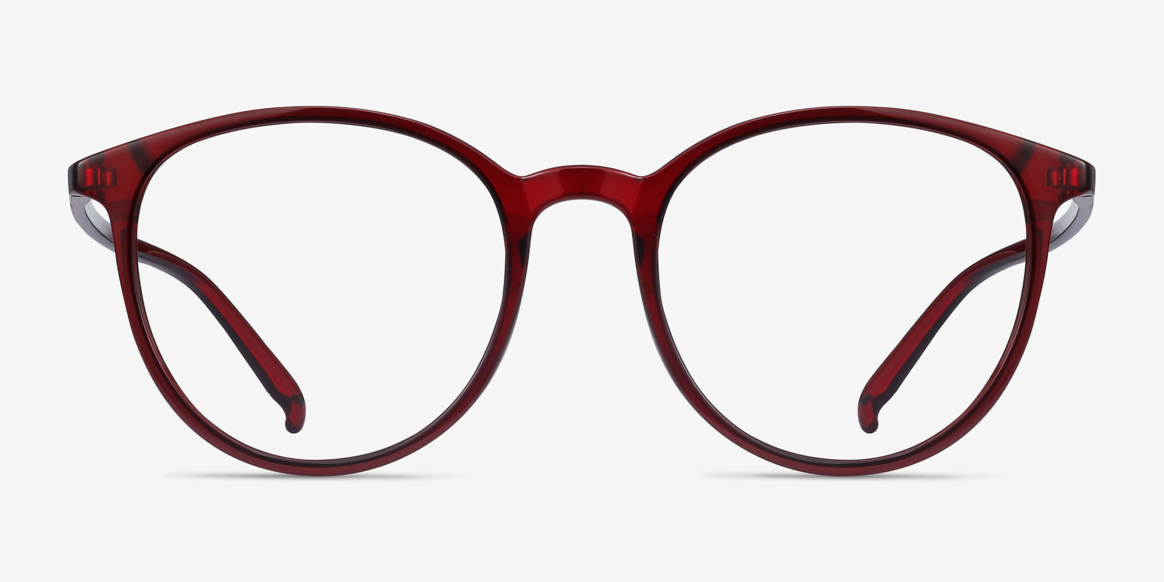 Macaron Burgundy PlastiqueMontures de lunettes de vue d'EyeBuyDirect, Vue de Face