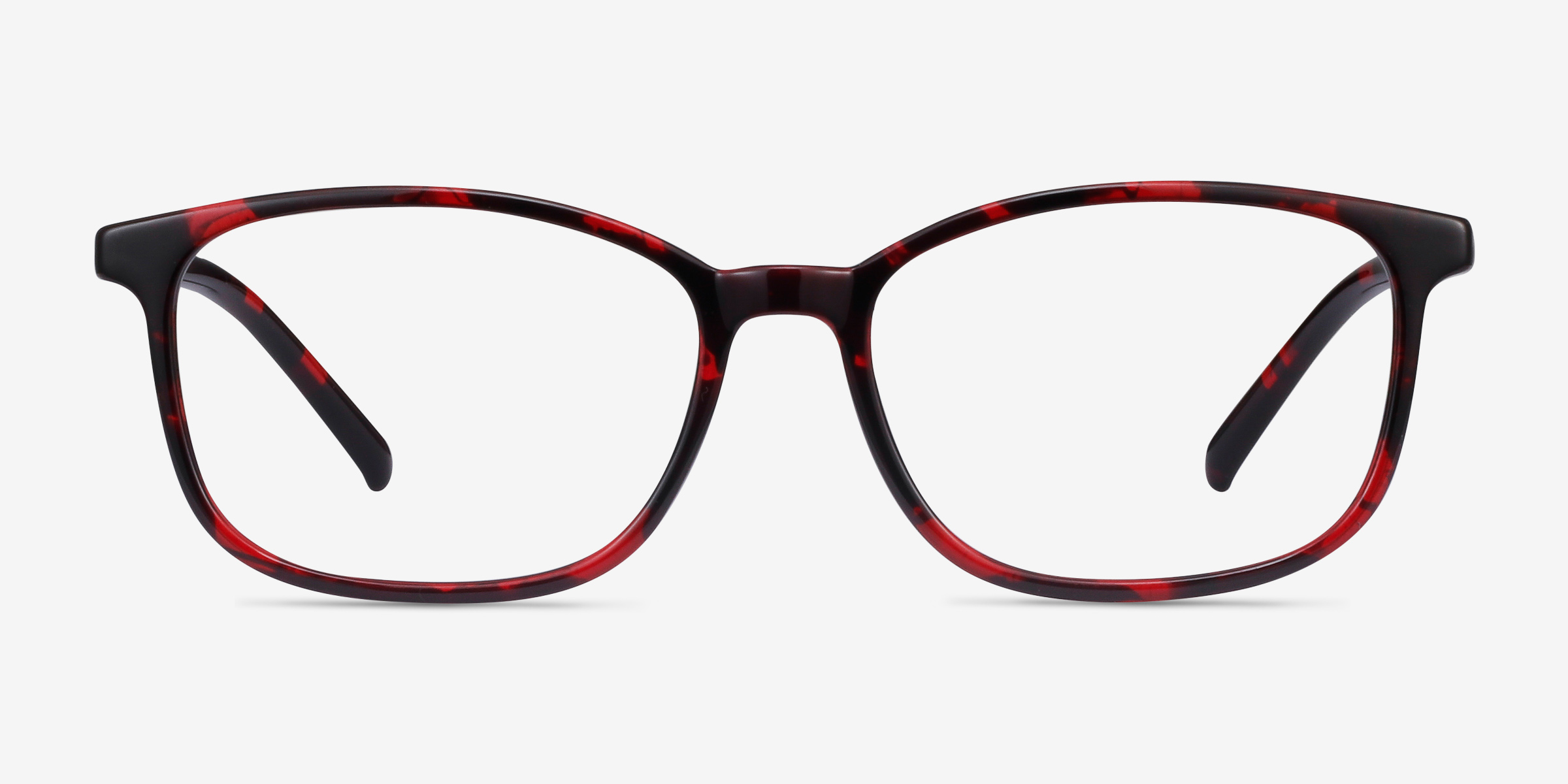 Median Red Floral PlastiqueMontures de lunettes de vue d'EyeBuyDirect, Vue de Face
