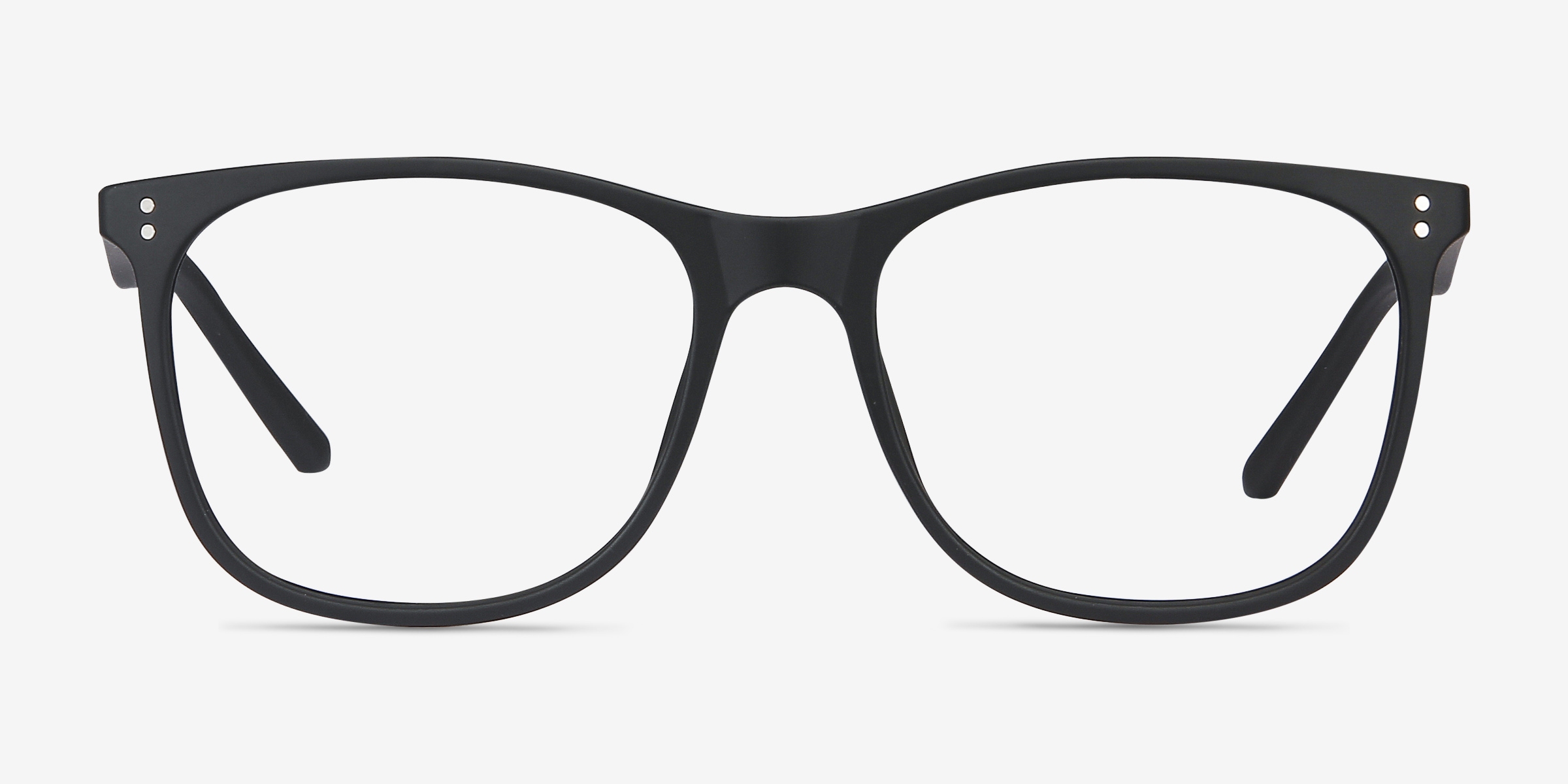 Mystery Noir PlastiqueMontures de lunettes de vue d'EyeBuyDirect, Vue de Face