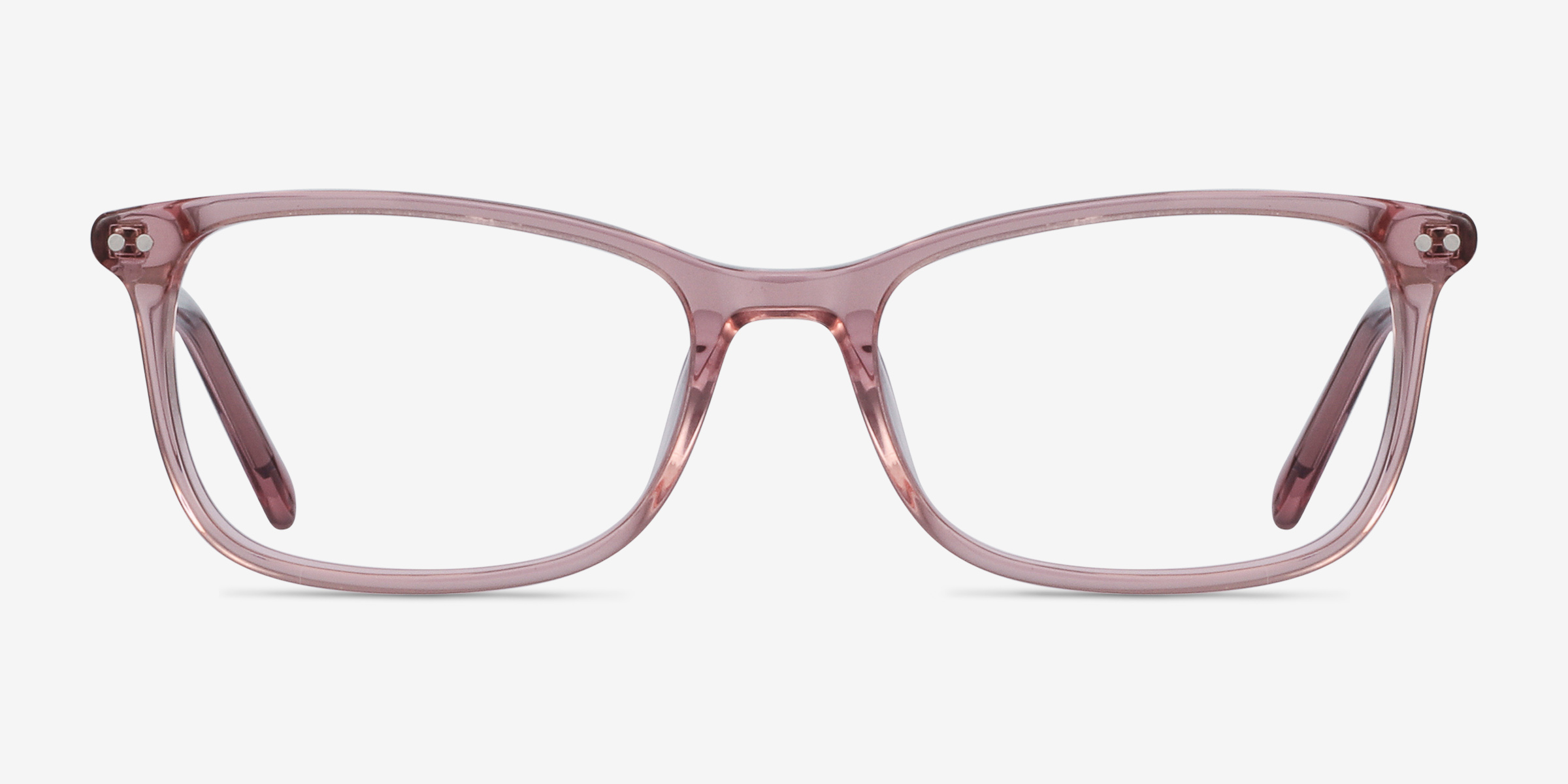 Alette Clear Pink AcétateMontures de lunettes de vue d'EyeBuyDirect, Vue de Face