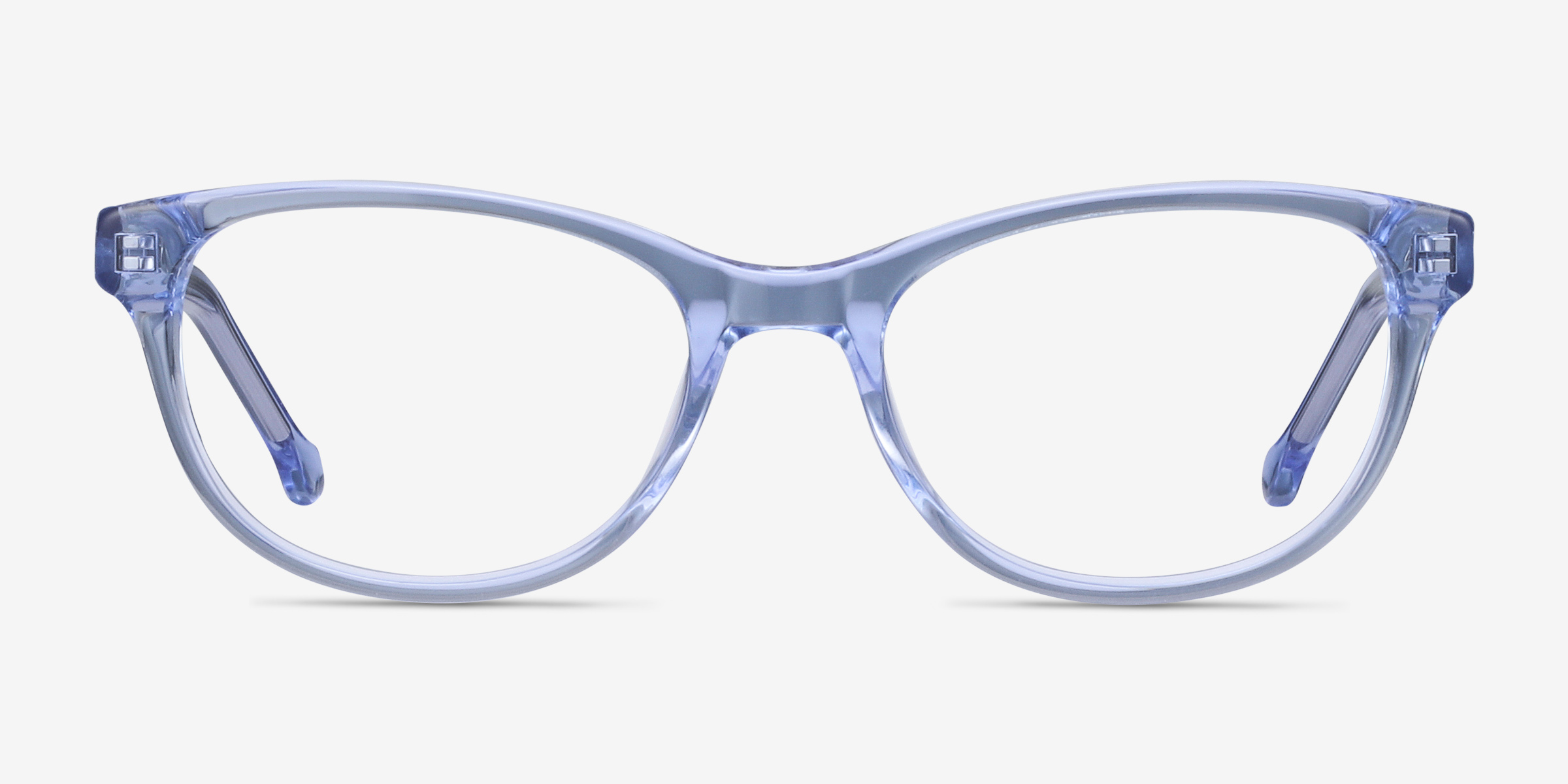 Thinker Clear Blue AcétateMontures de lunettes de vue d'EyeBuyDirect, Vue de Face