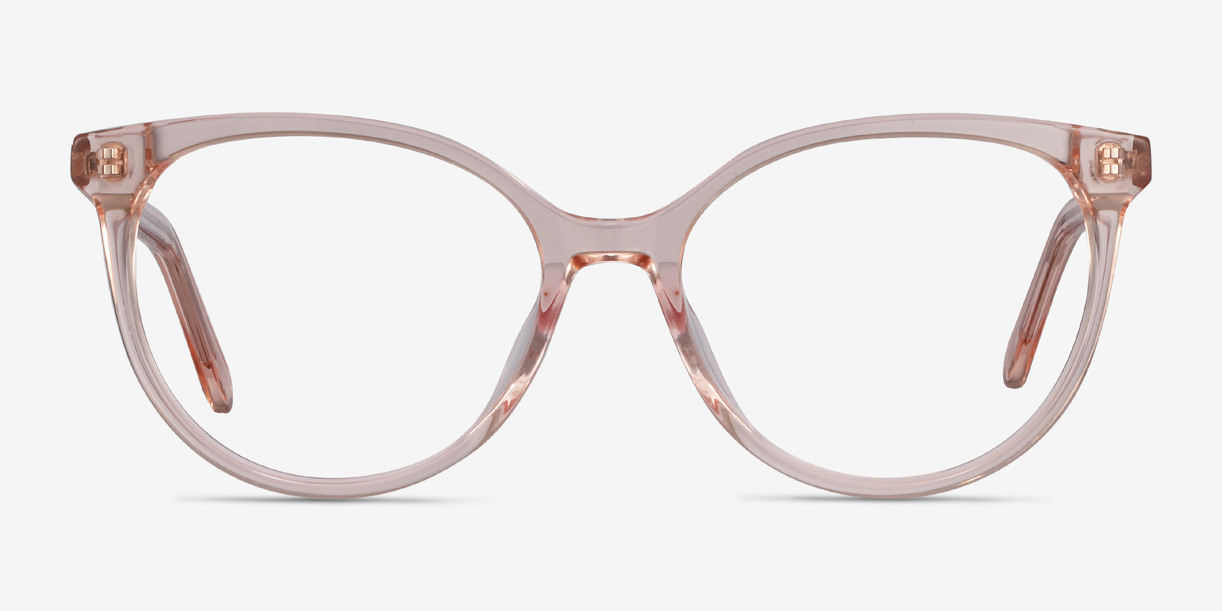 Nala Clear Pink AcétateMontures de lunettes de vue d'EyeBuyDirect, Vue de Face