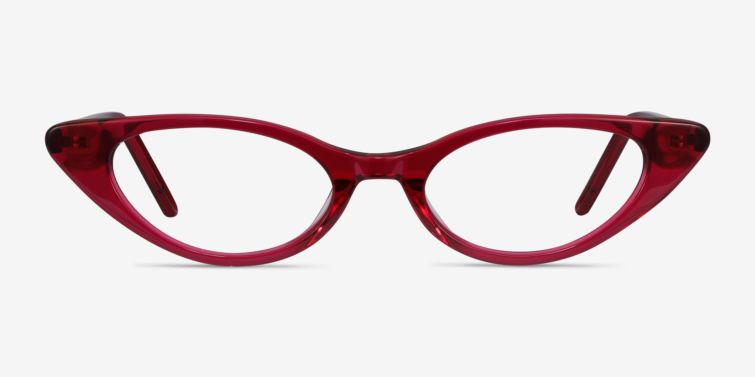 Hush Framboise AcétateMontures de lunettes de vue d'EyeBuyDirect, Vue de Face
