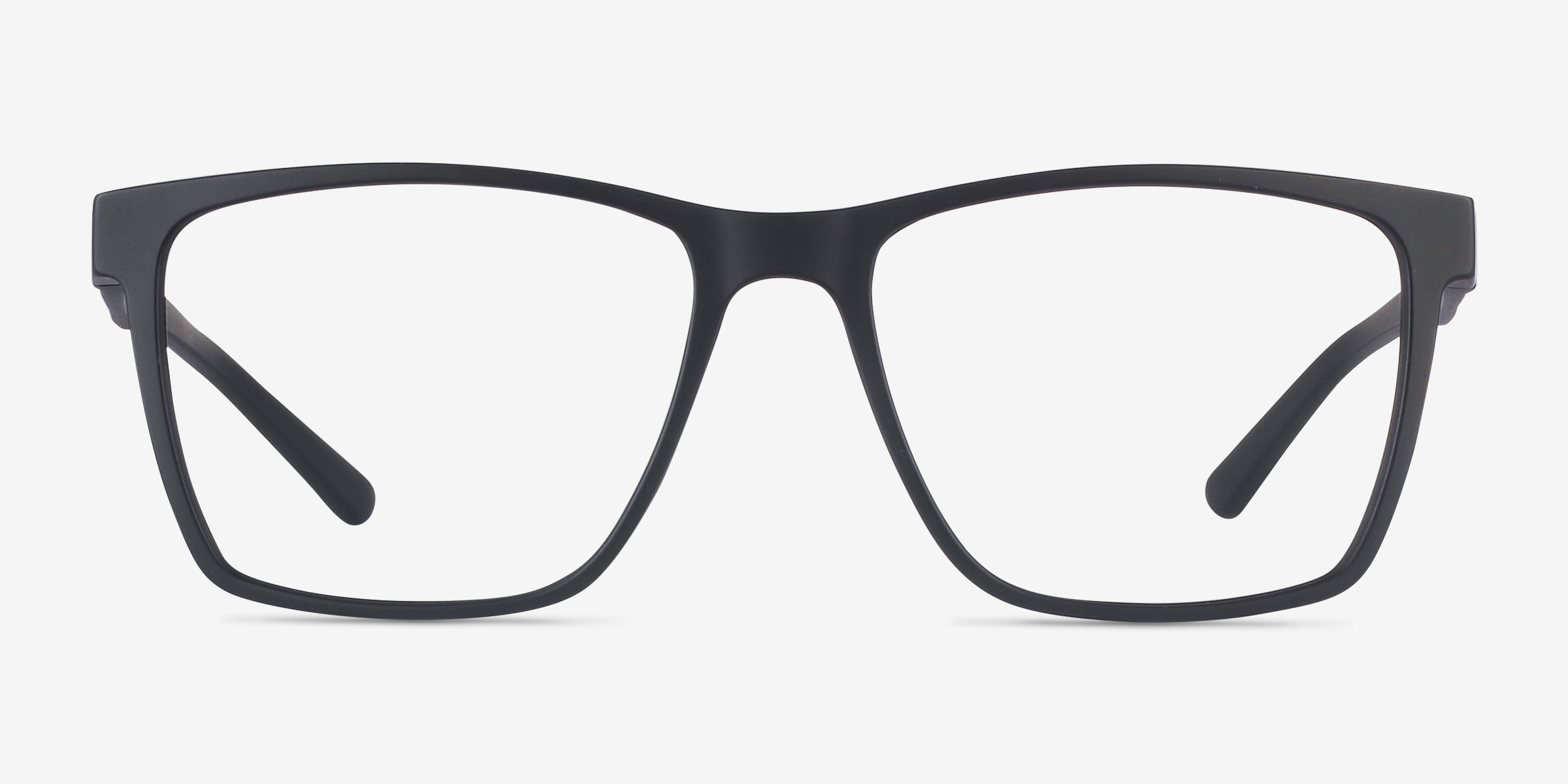 Spencer Noir PlastiqueMontures de lunettes de vue d'EyeBuyDirect, Vue de Face