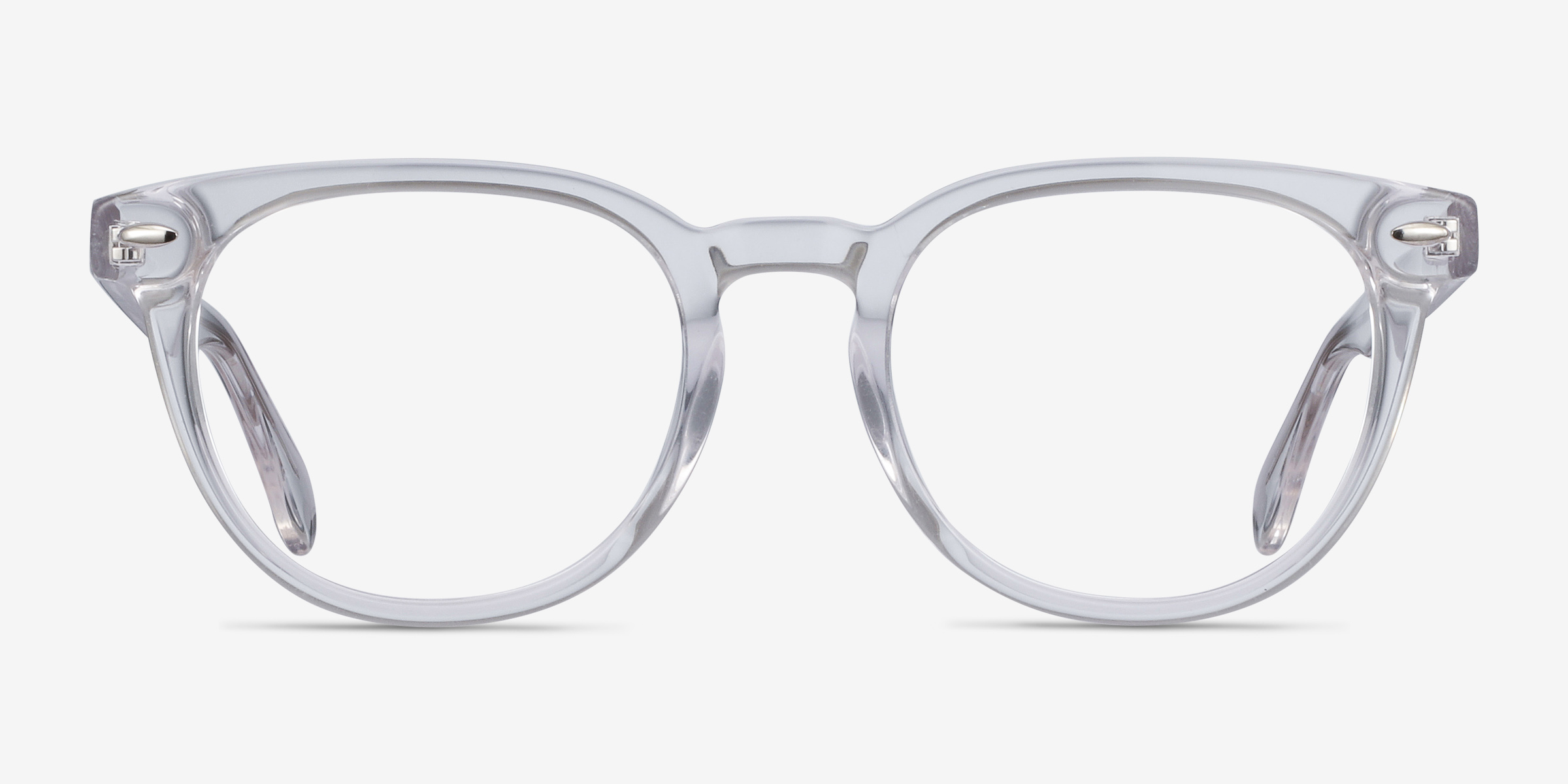 Maeby Transparent AcétateMontures de lunettes de vue d'EyeBuyDirect, Vue de Face