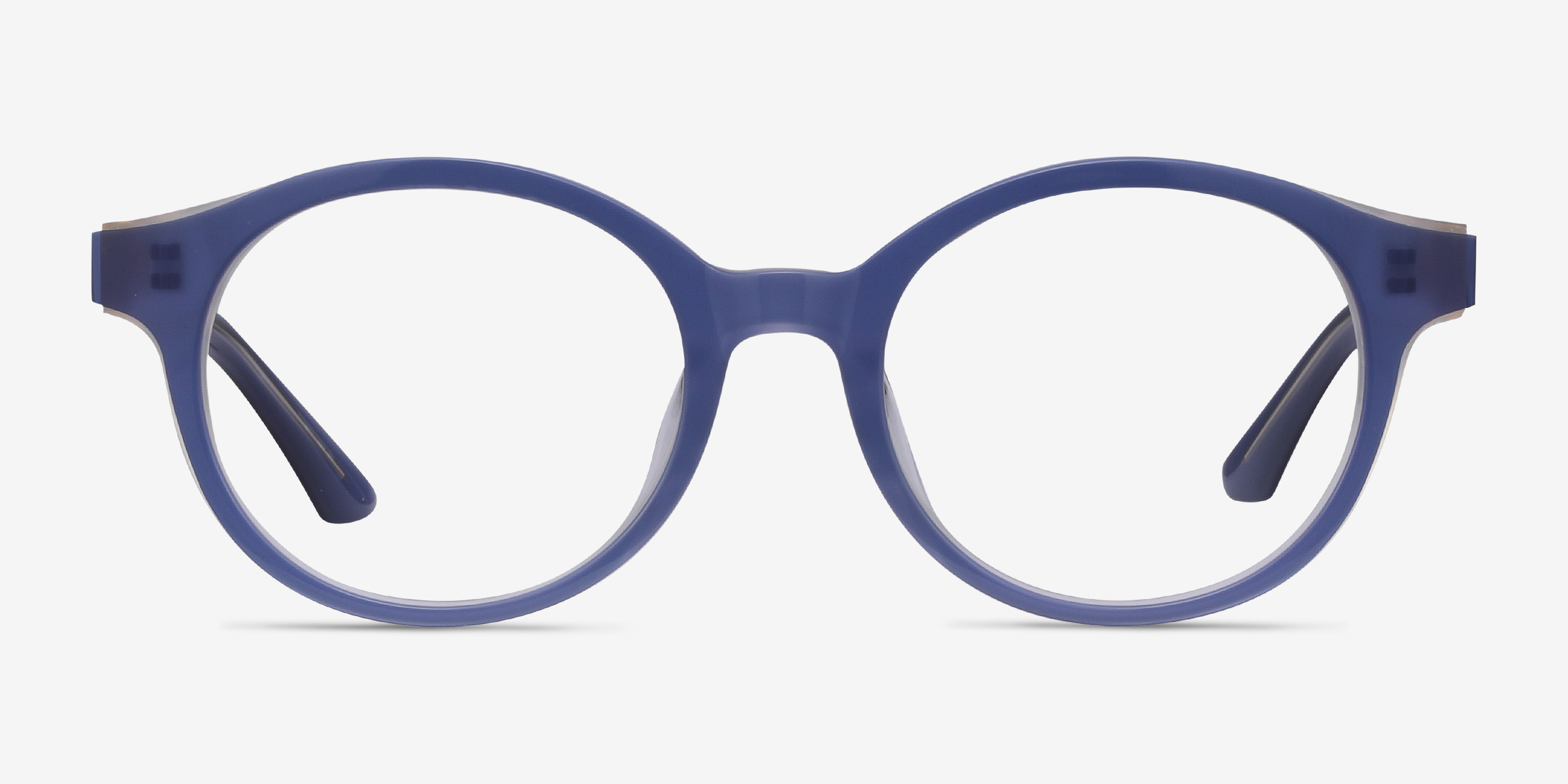 Amata Bleu AcétateMontures de lunettes de vue d'EyeBuyDirect, Vue de Face