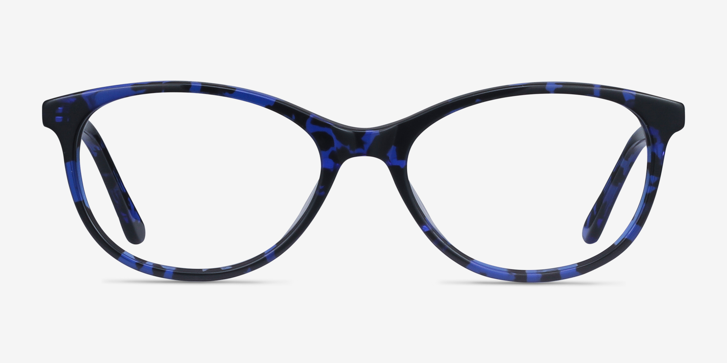 Depth Blue Floral AcétateMontures de lunettes de vue d'EyeBuyDirect, Vue de Face