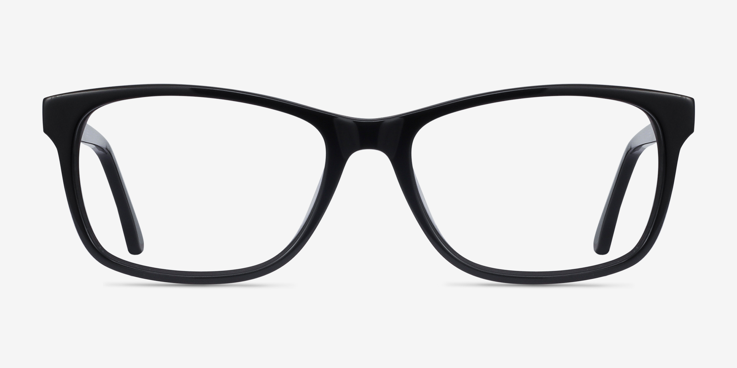 Annett Noir AcétateMontures de lunettes de vue d'EyeBuyDirect, Vue de Face