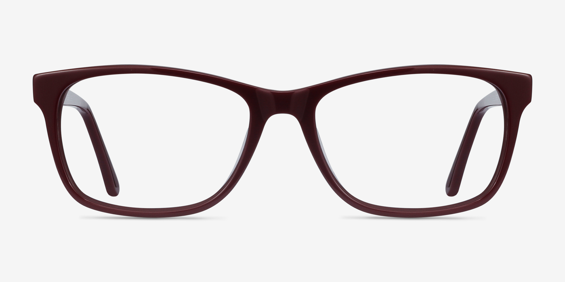 Annett Burgundy AcétateMontures de lunettes de vue d'EyeBuyDirect, Vue de Face