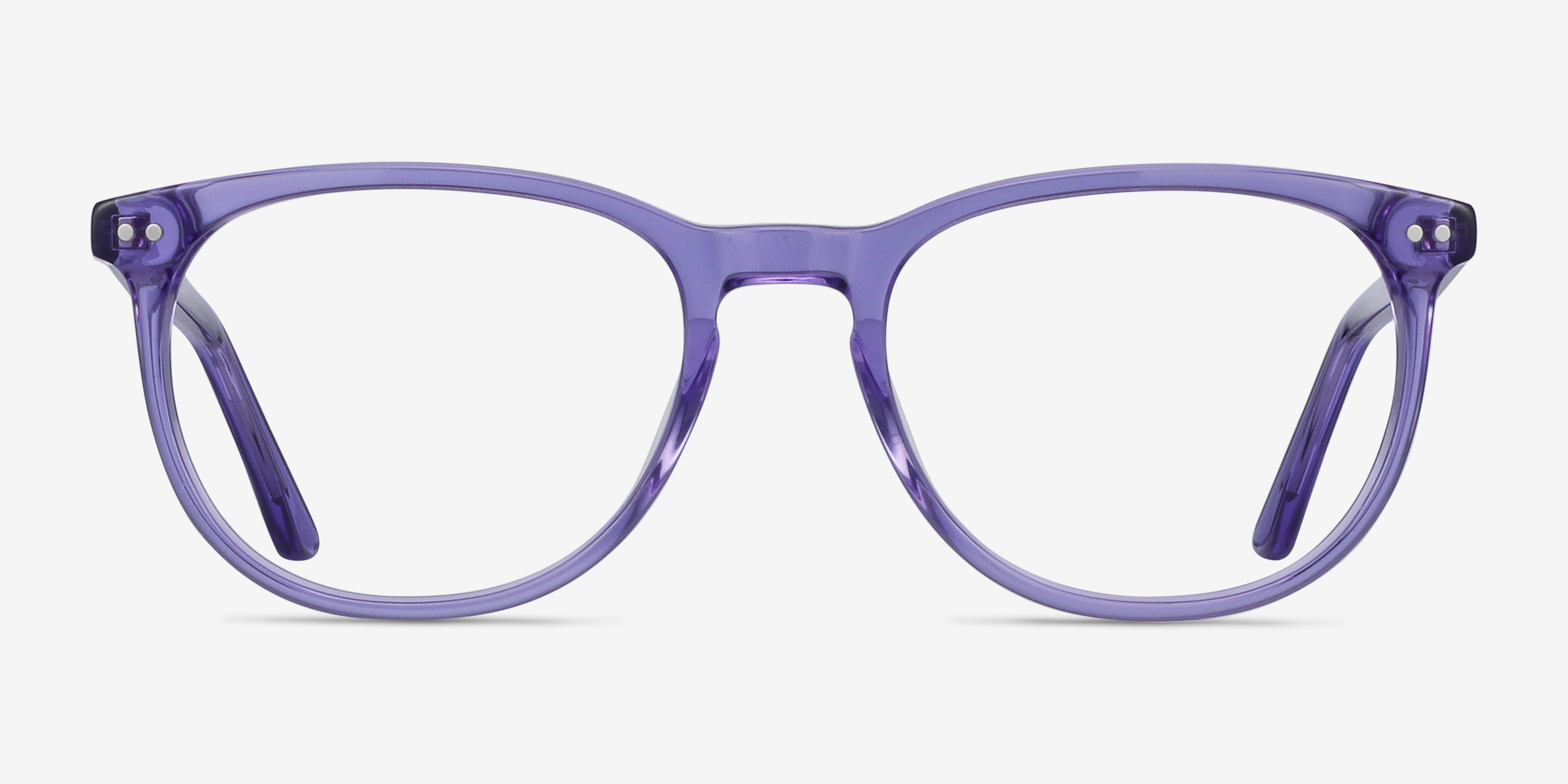 Cherbourg Violet AcétateMontures de lunettes de vue d'EyeBuyDirect, Vue de Face