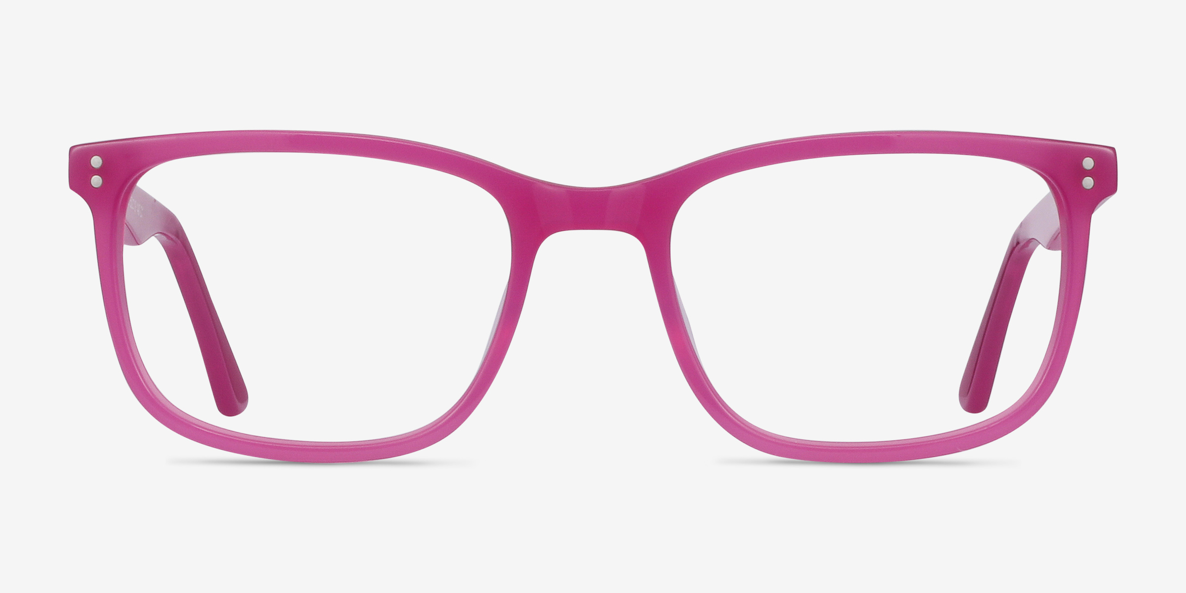 Lugano Fuchsia Pink AcétateMontures de lunettes de vue d'EyeBuyDirect, Vue de Face