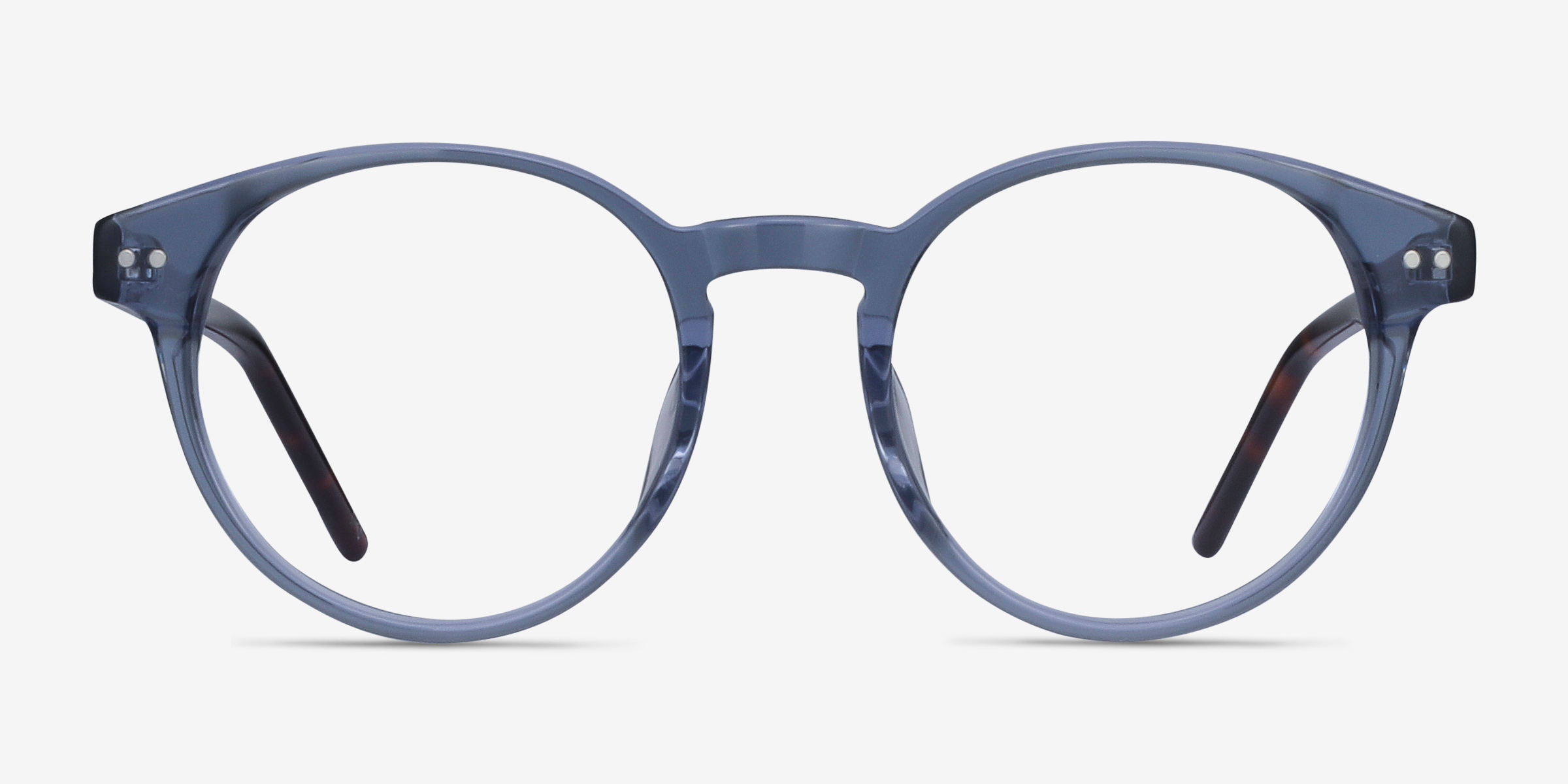 Manara Blue Gray AcétateMontures de lunettes de vue d'EyeBuyDirect, Vue de Face