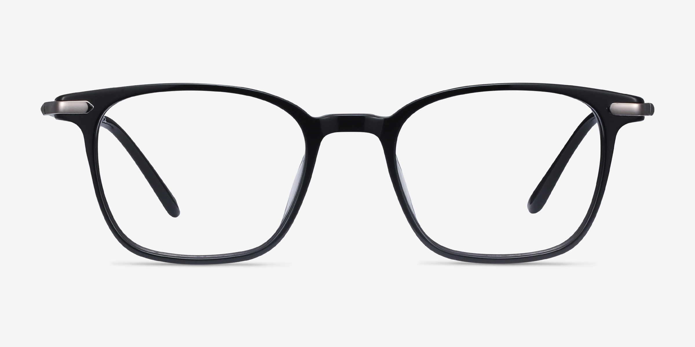 Cinema Noir AcétateMontures de lunettes de vue d'EyeBuyDirect, Vue de Face