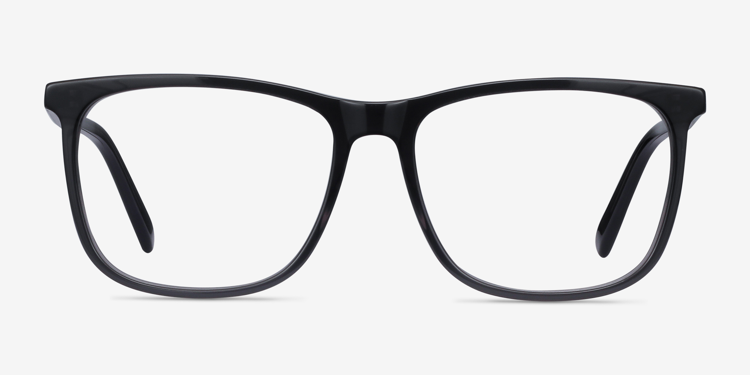 Mezzanine Gris AcétateMontures de lunettes de vue d'EyeBuyDirect, Vue de Face