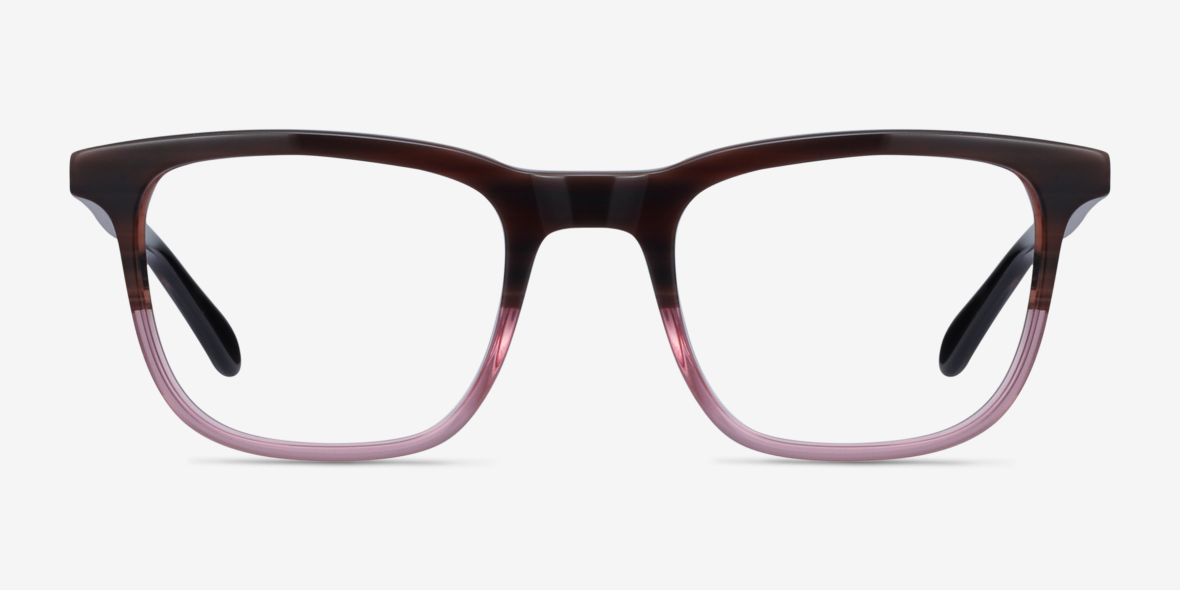 Ville Brown Purple AcétateMontures de lunettes de vue d'EyeBuyDirect, Vue de Face