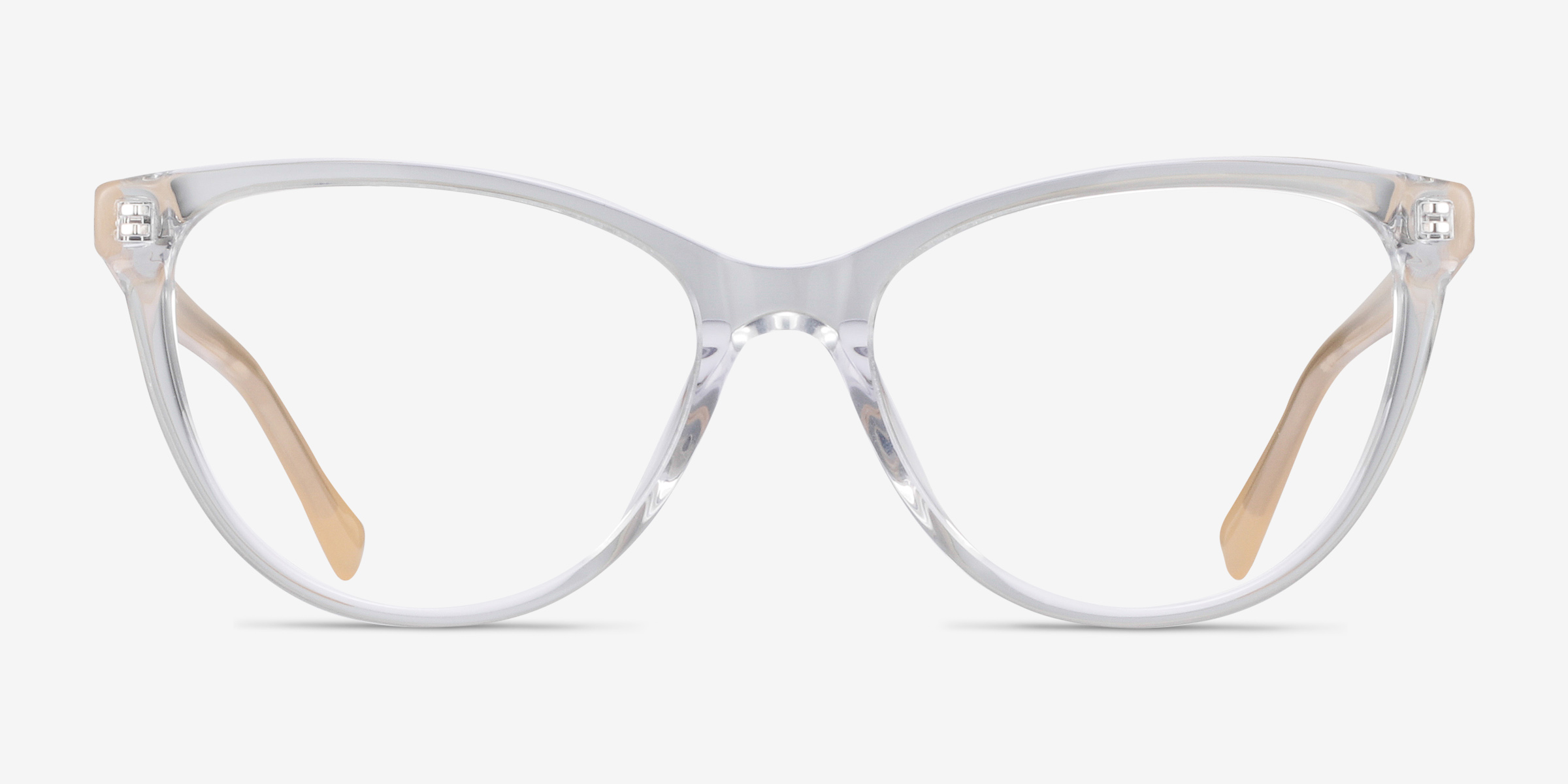 Sing Clear Yellow AcétateMontures de lunettes de vue d'EyeBuyDirect, Vue de Face