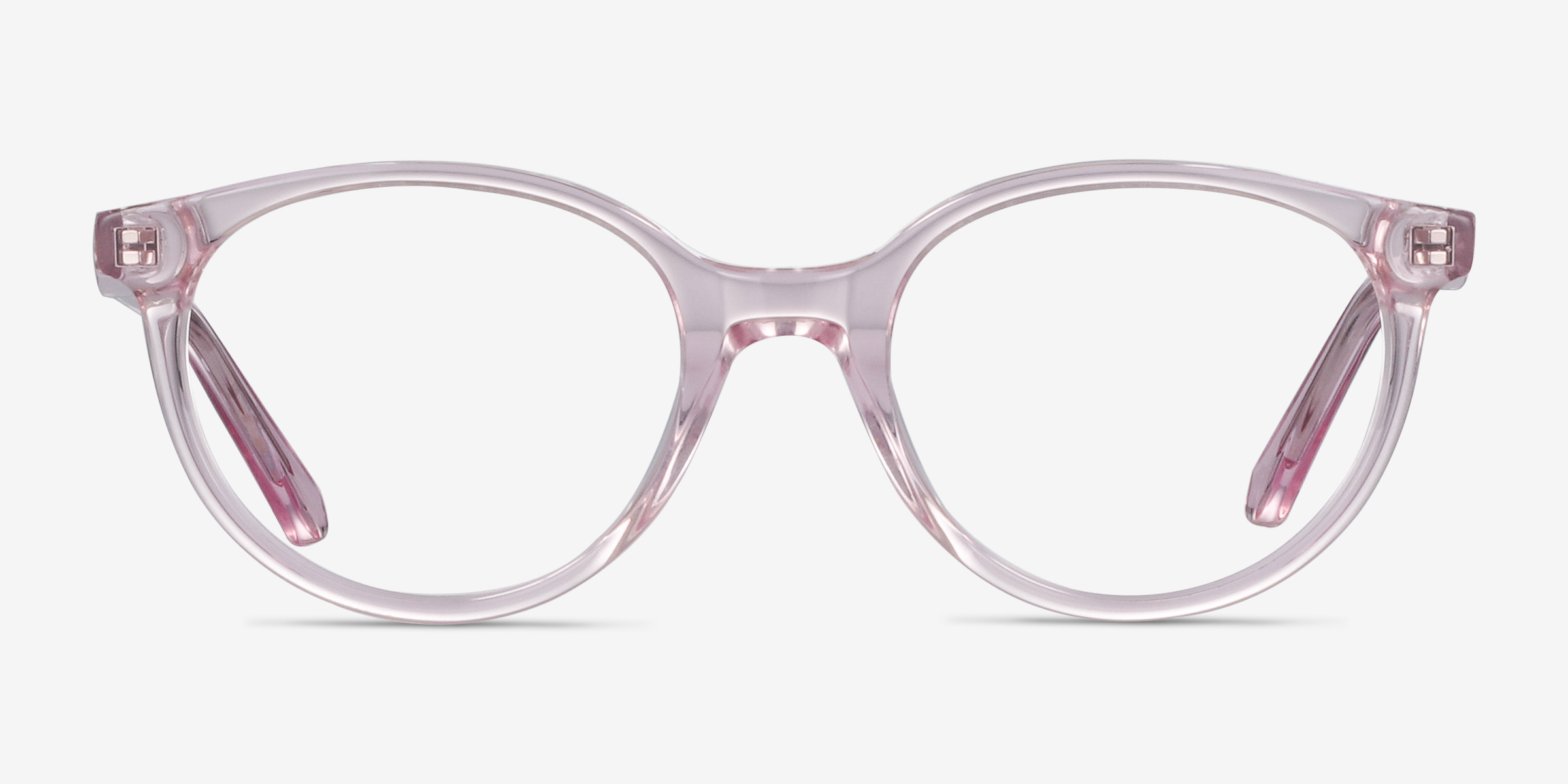 Trust Clear Pink AcétateMontures de lunettes de vue d'EyeBuyDirect, Vue de Face