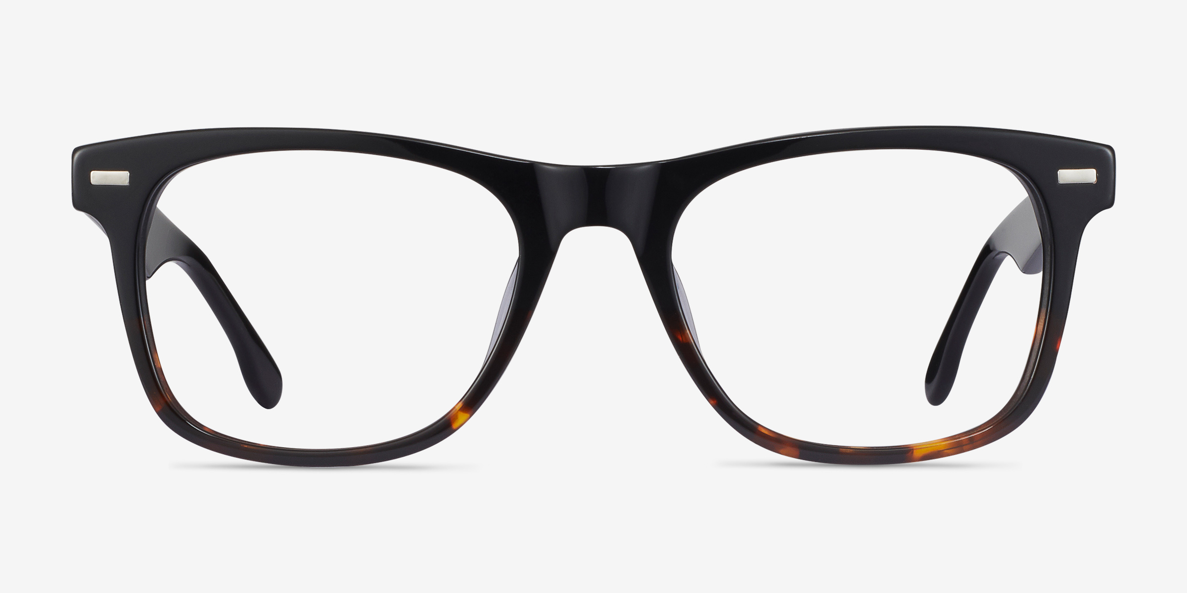 Caster Black Tortoise AcétateMontures de lunettes de vue d'EyeBuyDirect, Vue de Face