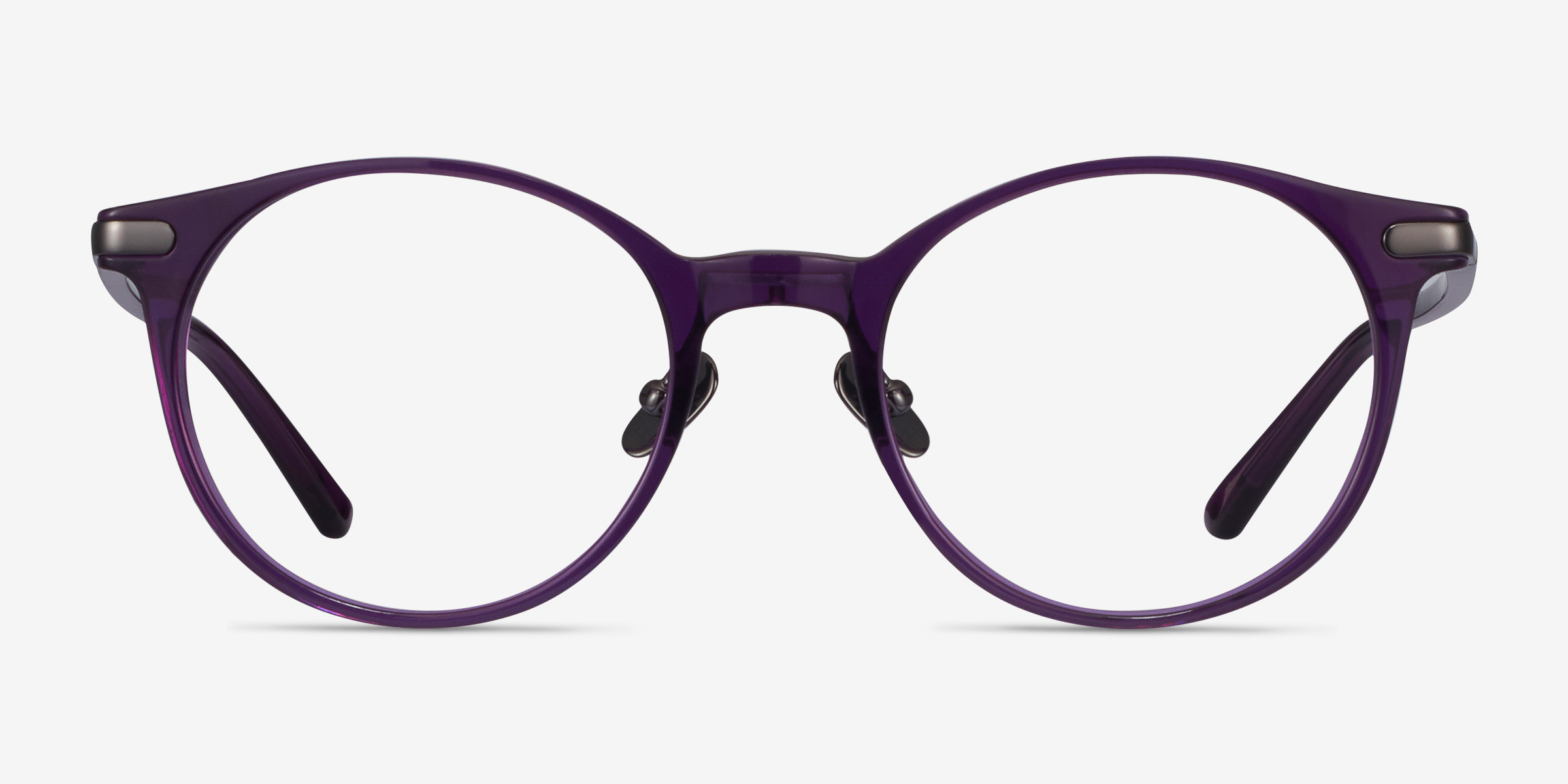 Buho Violet AcétateMontures de lunettes de vue d'EyeBuyDirect, Vue de Face