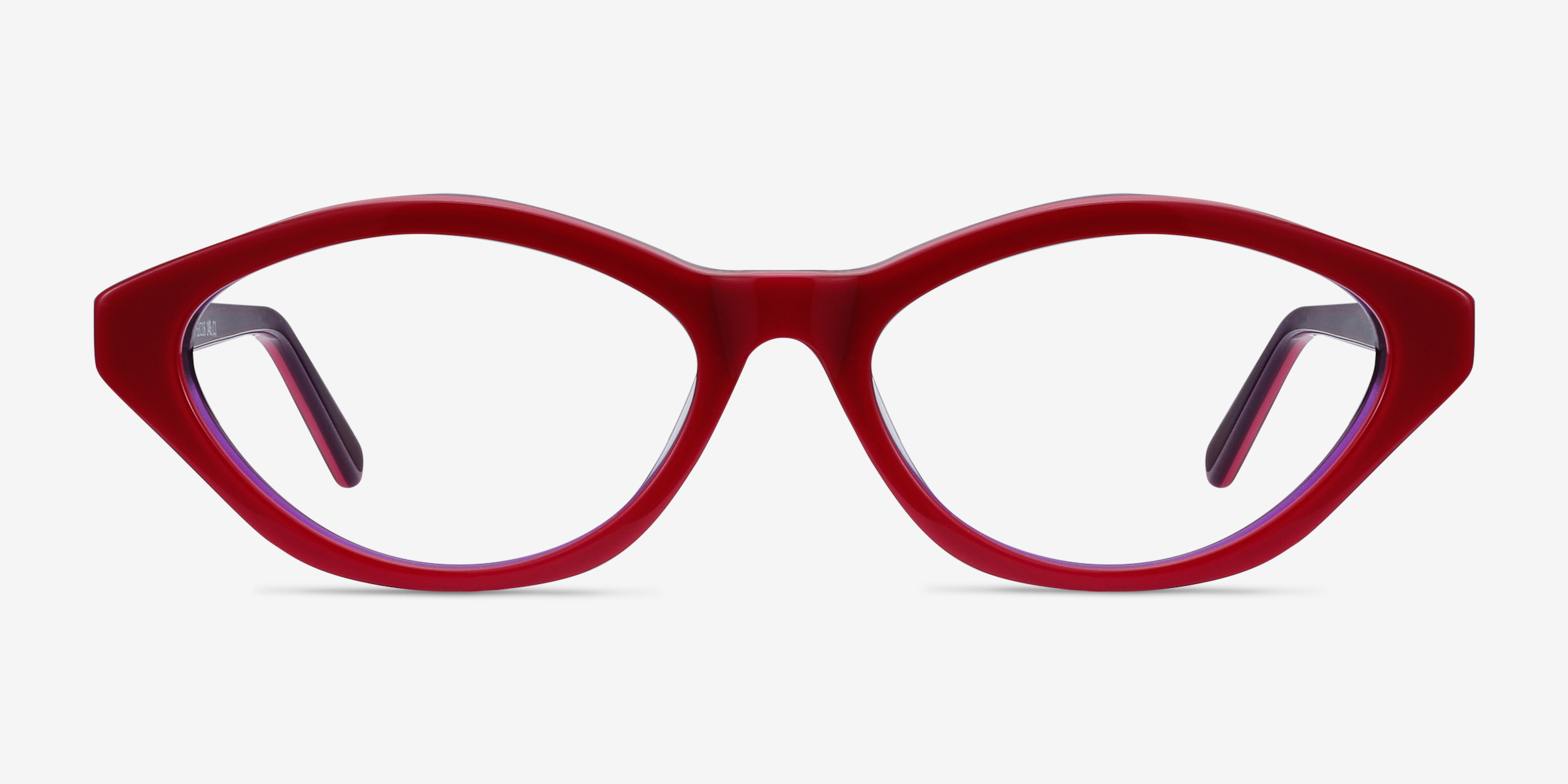 Passion Raspberry & Purple AcétateMontures de lunettes de vue d'EyeBuyDirect, Vue de Face