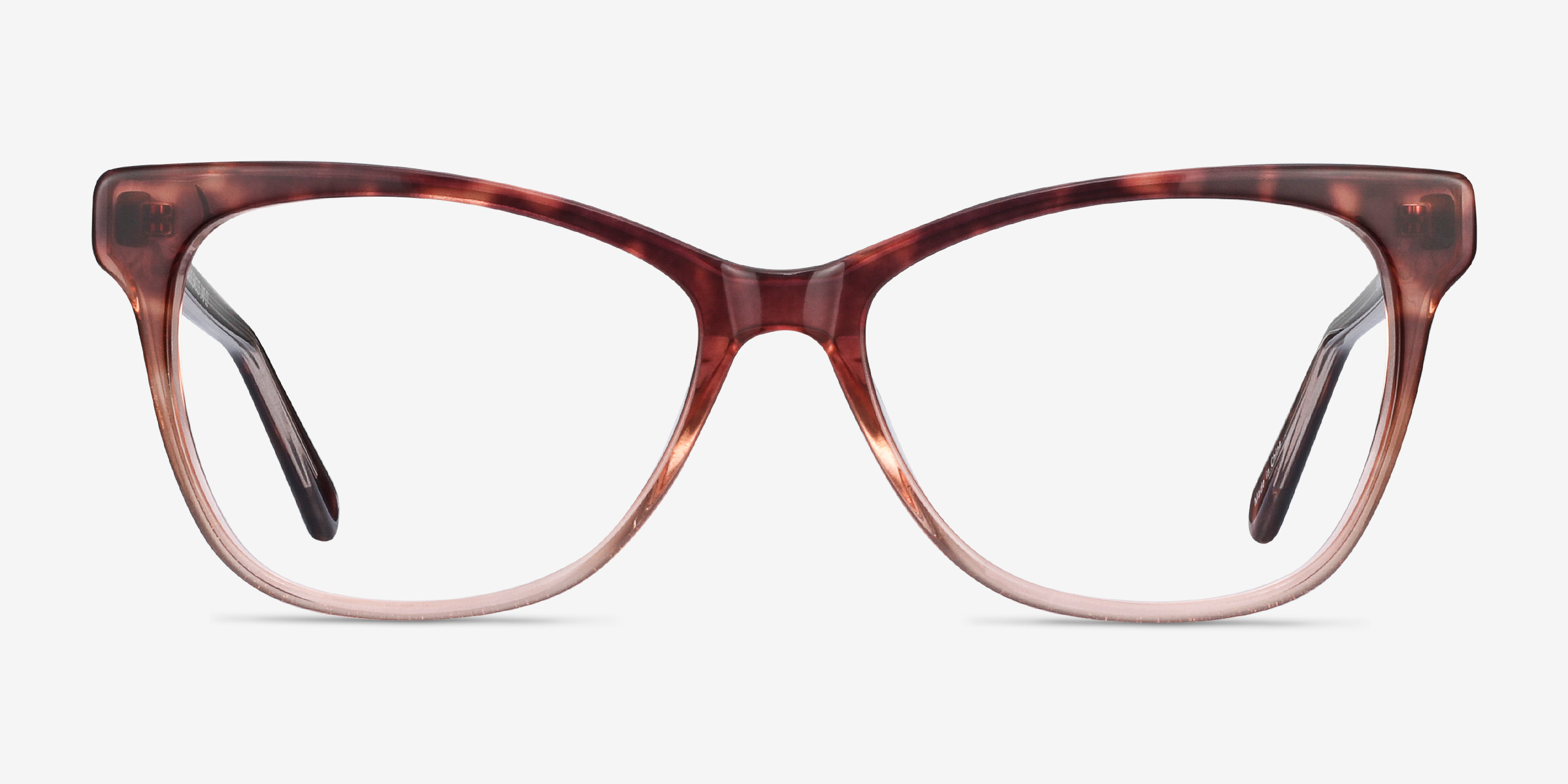 Rosalie Orange AcétateMontures de lunettes de vue d'EyeBuyDirect, Vue de Face