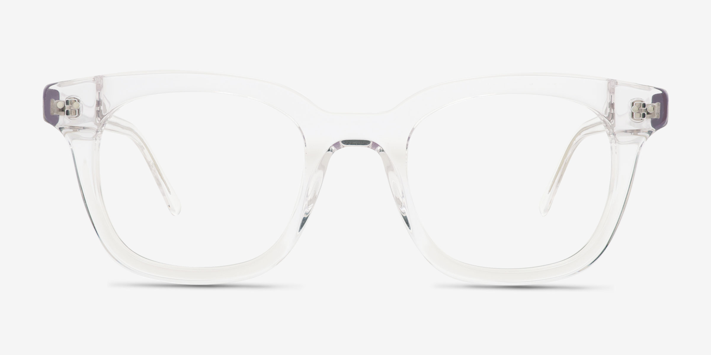 Romy Transparent AcétateMontures de lunettes de vue d'EyeBuyDirect, Vue de Face