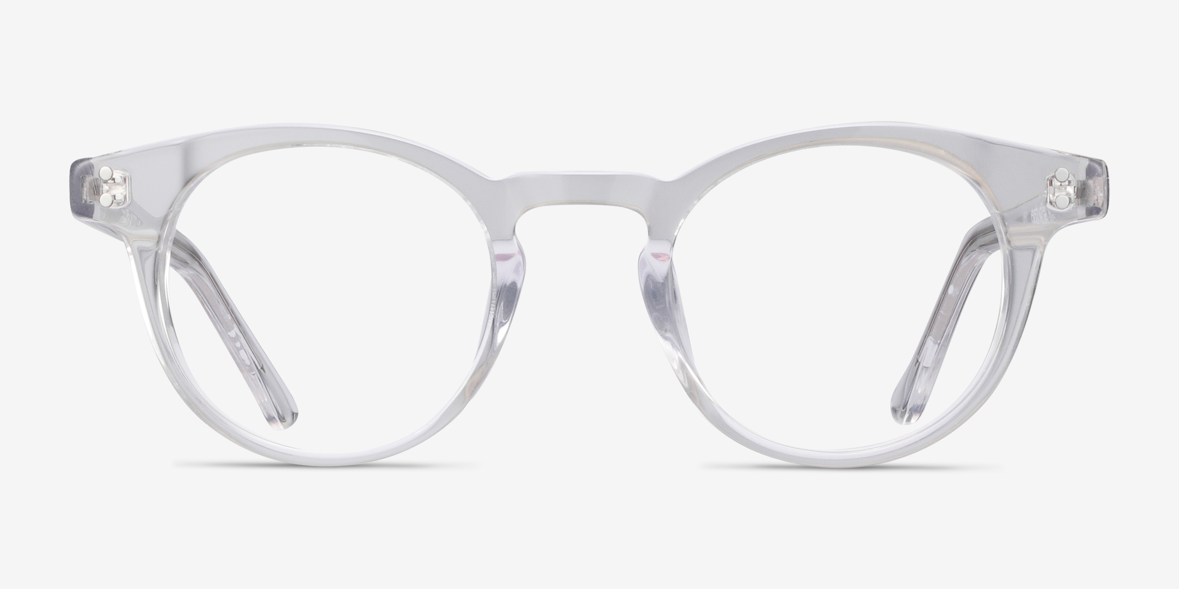 Flora Transparent AcétateMontures de lunettes de vue d'EyeBuyDirect, Vue de Face