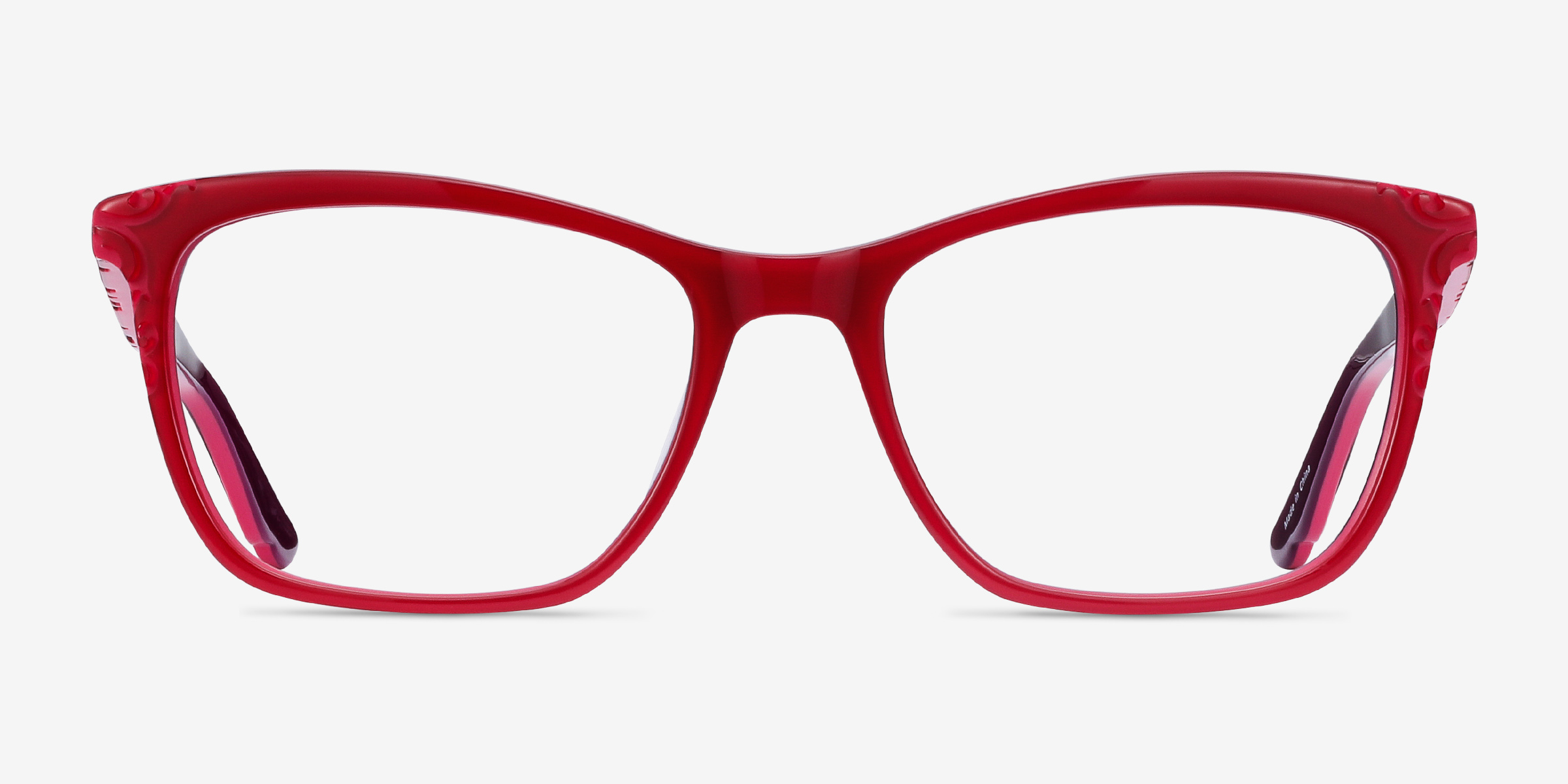 Hedera Raspberry Pink AcétateMontures de lunettes de vue d'EyeBuyDirect, Vue de Face