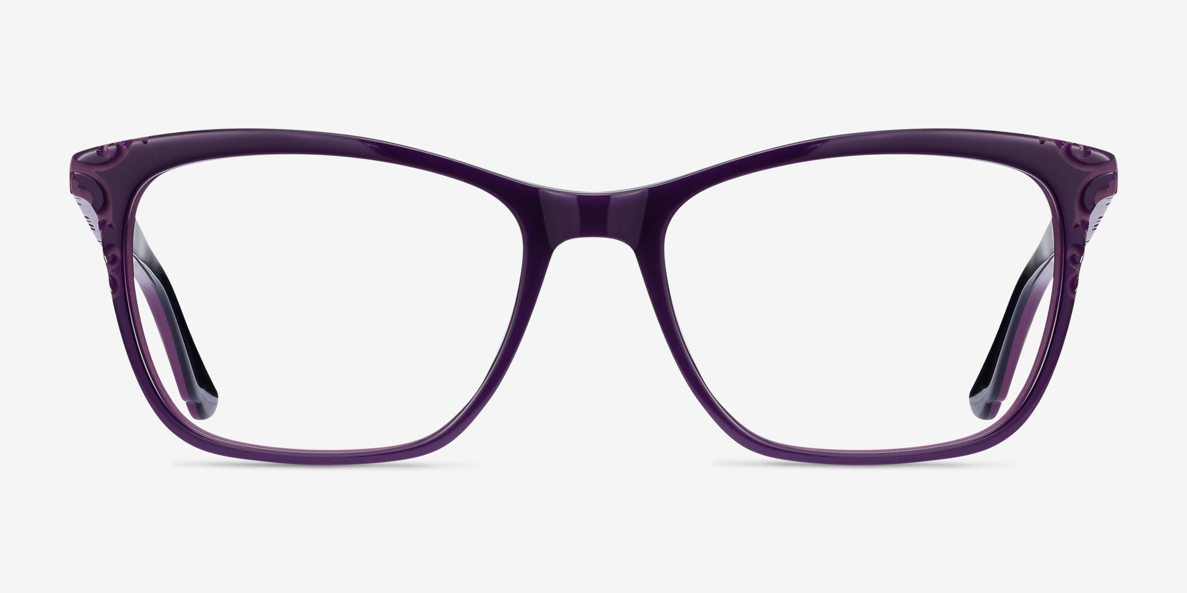 Hedera Violet AcétateMontures de lunettes de vue d'EyeBuyDirect, Vue de Face