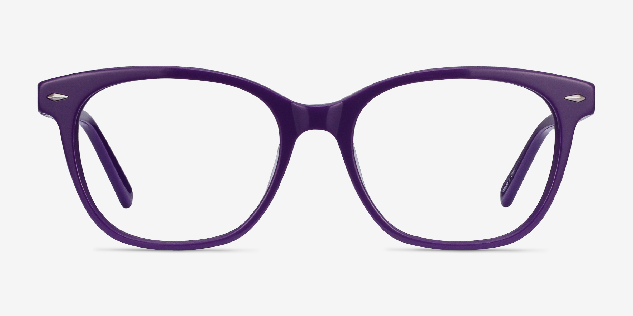 Yana Violet AcétateMontures de lunettes de vue d'EyeBuyDirect, Vue de Face