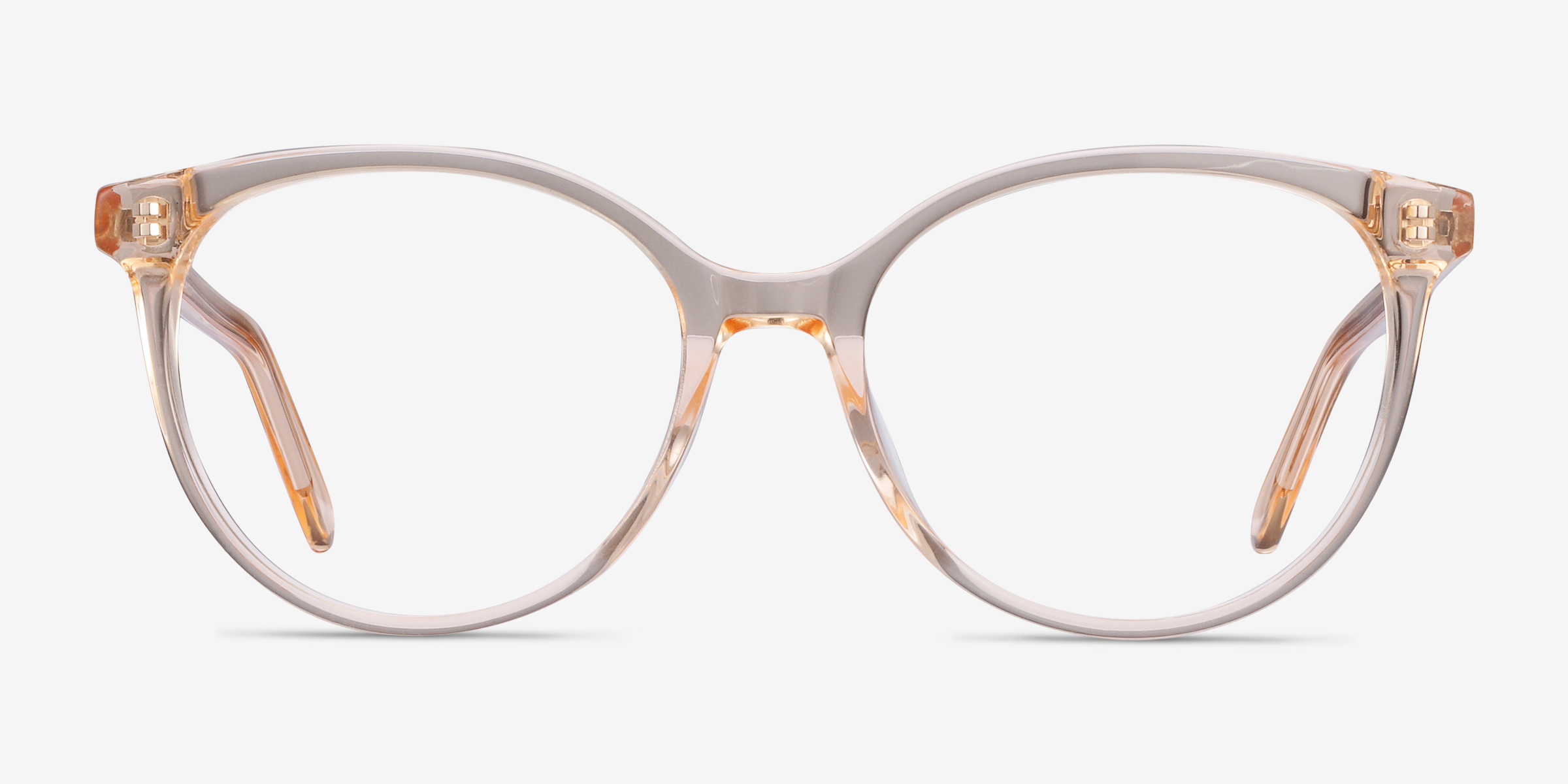 Nala Clear Melon AcétateMontures de lunettes de vue d'EyeBuyDirect, Vue de Face