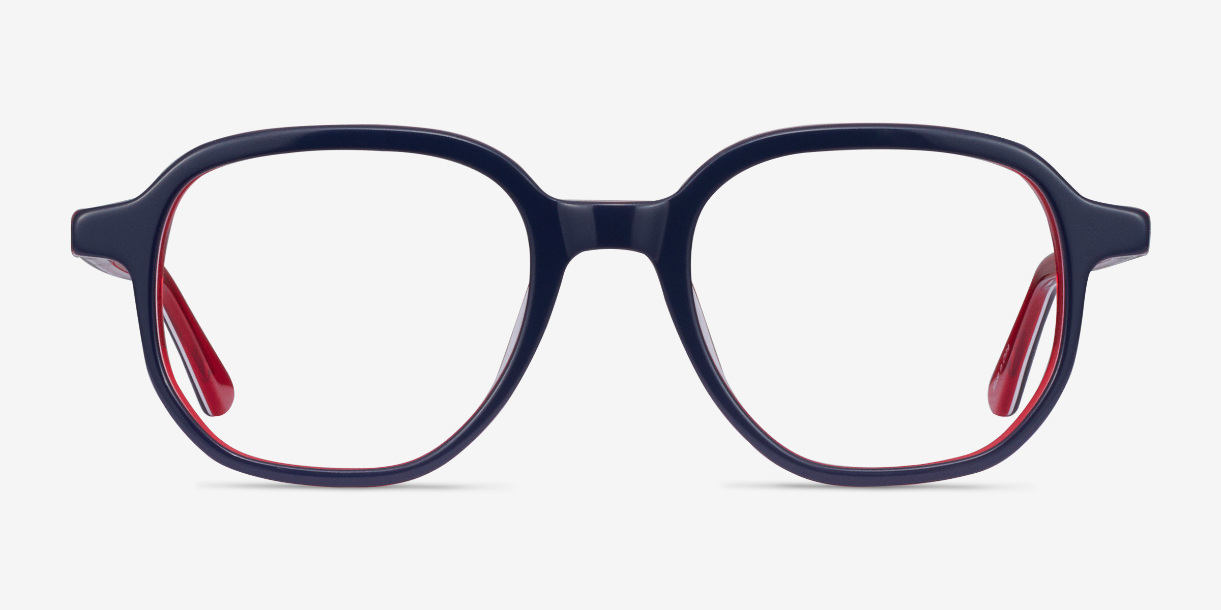 States Navy & Red AcétateMontures de lunettes de vue d'EyeBuyDirect, Vue de Face